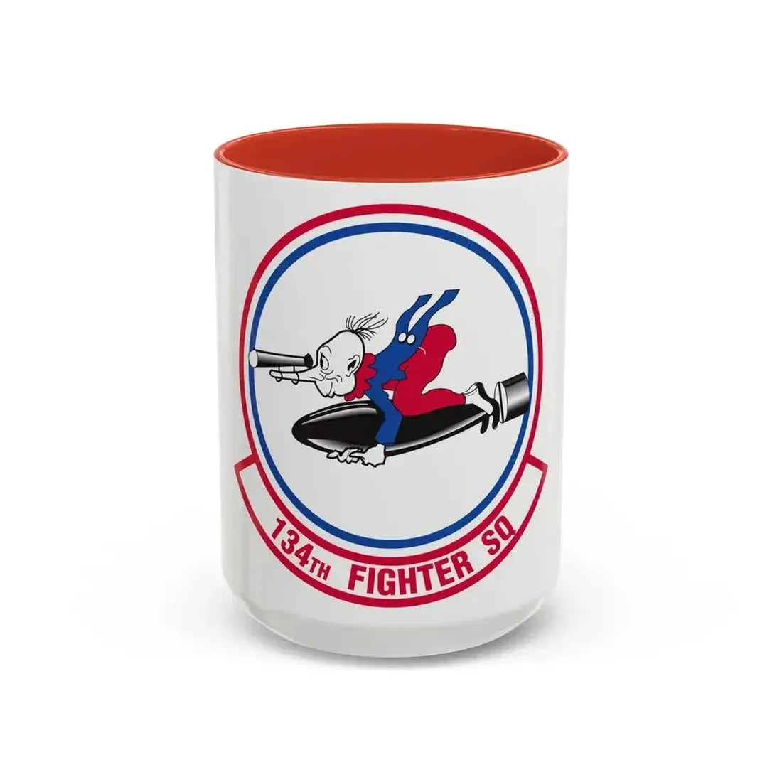 134 Fighter Squadron (U.S. Air Force) Accent Coffee Mug 15oz Red - Go Mug Yourself