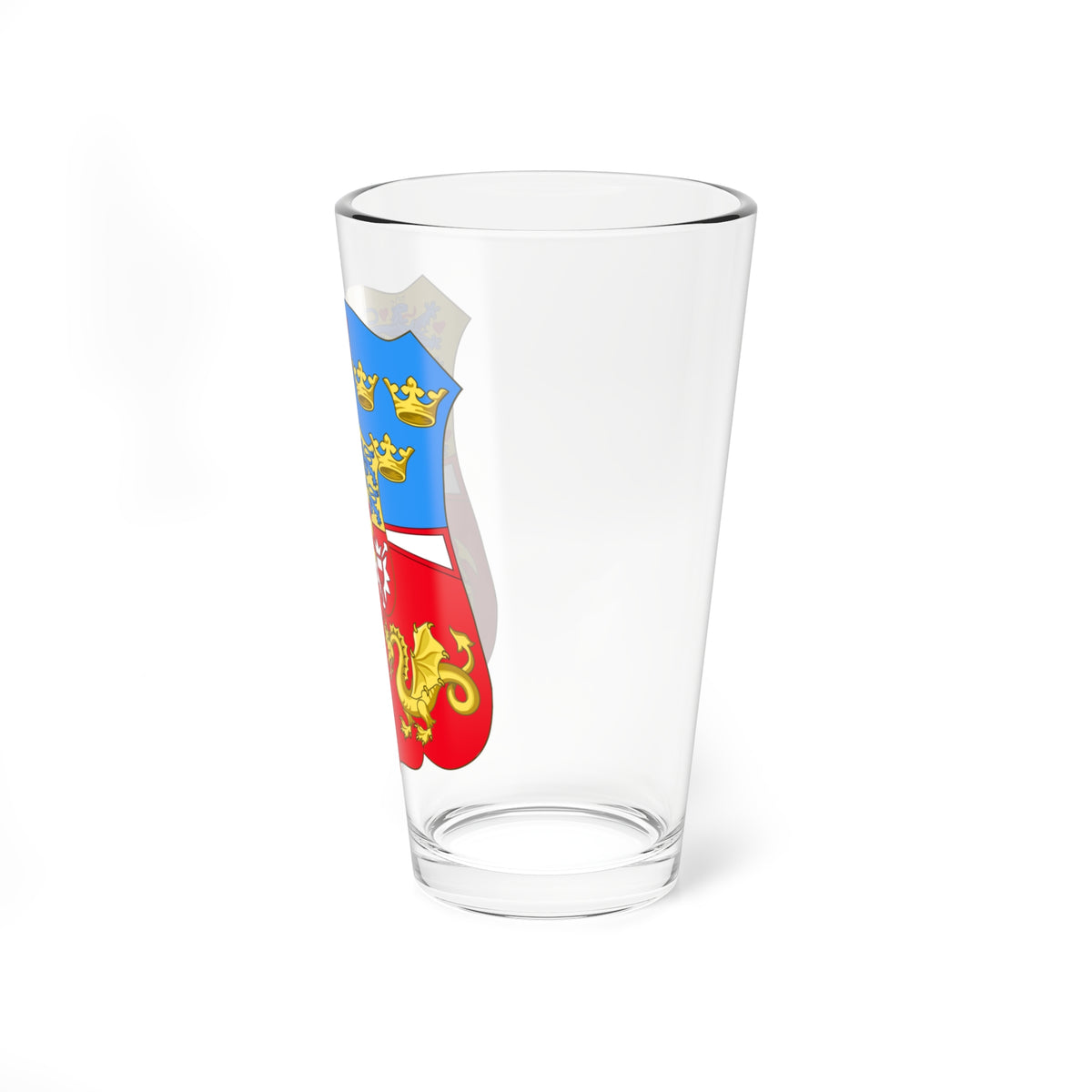 Royal Arms of Norway Denmark Sweden 1460-1523 (Denmark) (Coat of Arms) Pint Glass 16oz