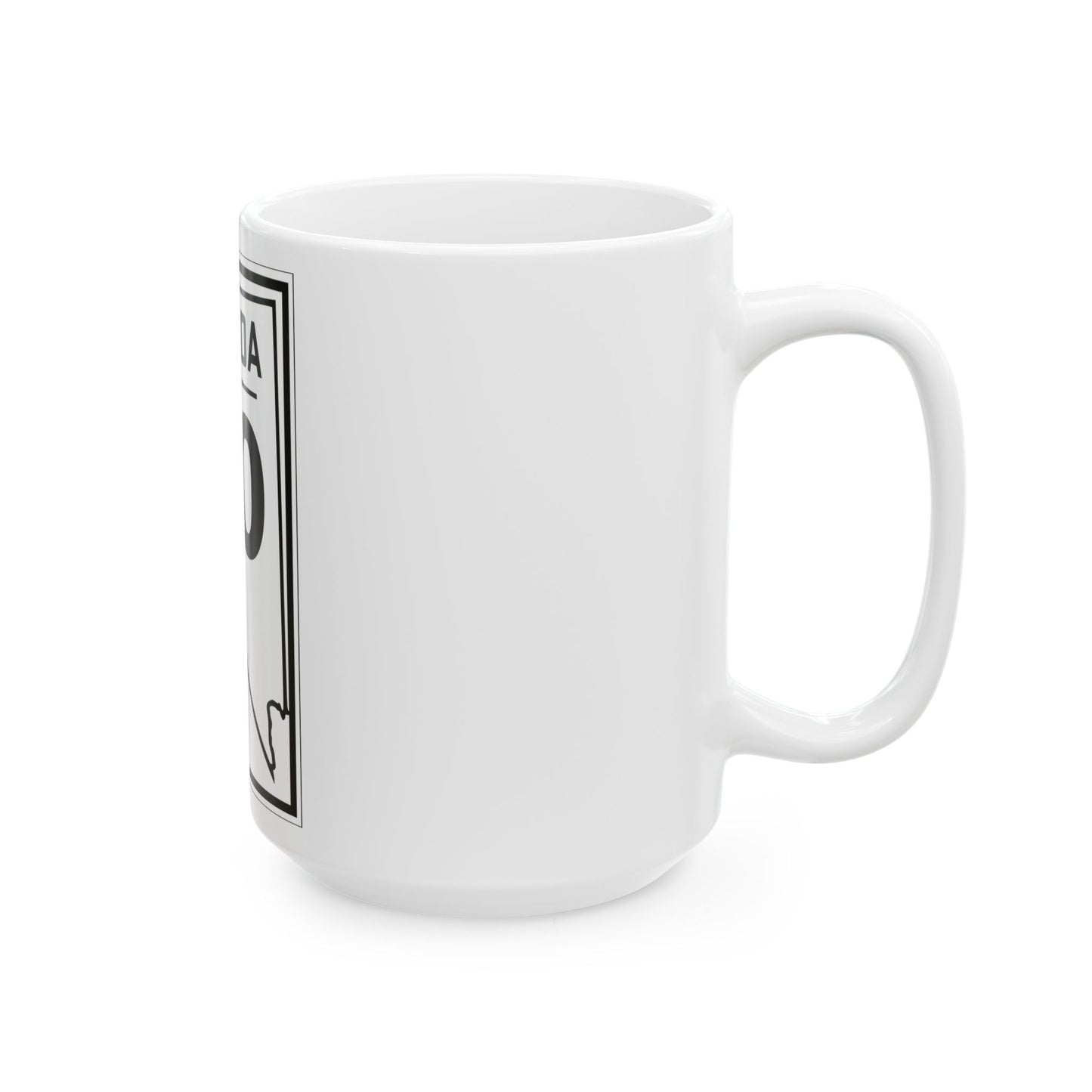 Nevada 00 1924 (Nevada) (Road Sign) White Coffee Mug