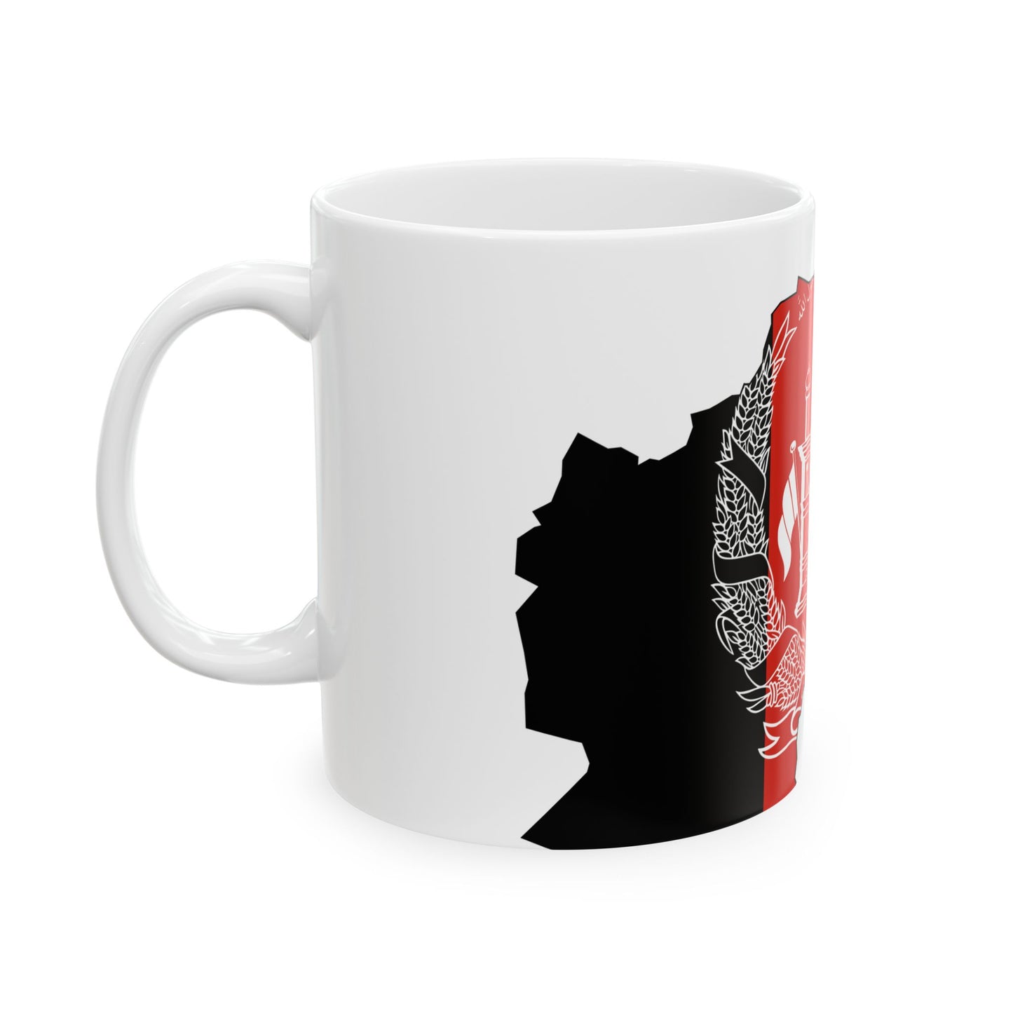 Flag map of Afghanistan 2004-2021 (Afghanistan) White Coffee Mug