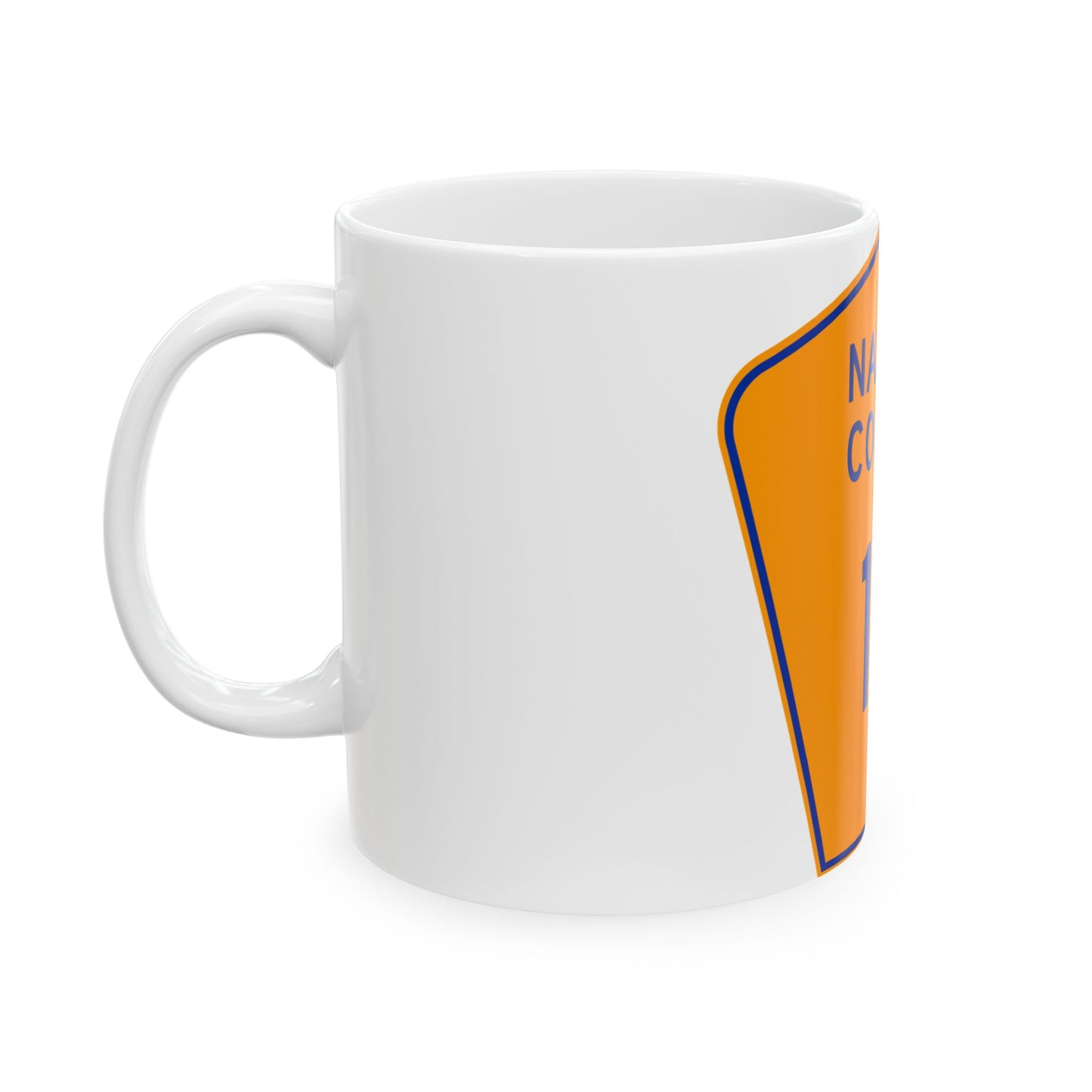 Nassau County 19 NY (New York) (Road Sign) White Coffee Mug