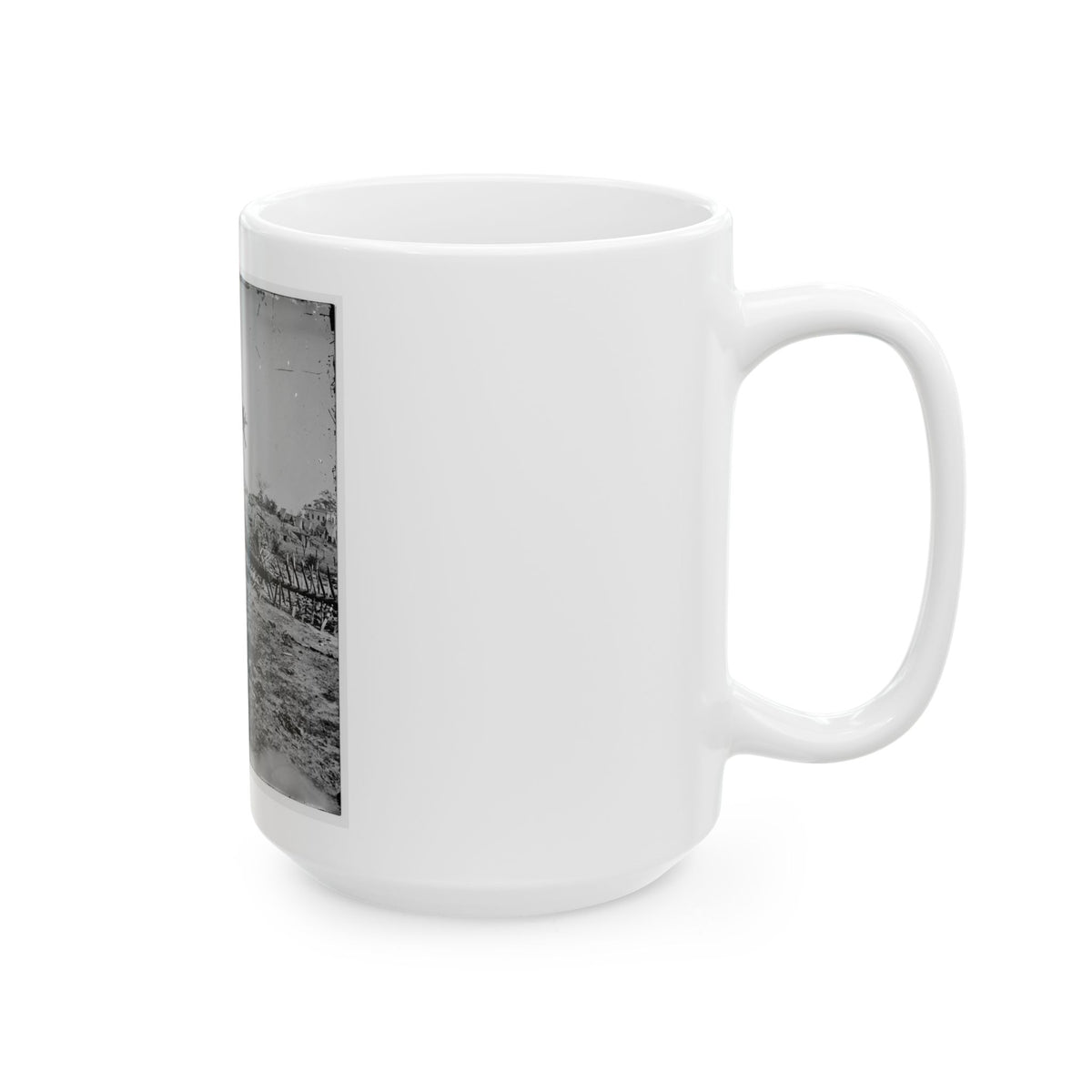 Atlanta, Georgia. Confederate Fortifications (Shown Is George N. Barnard, Photographer And His Dark Room) (U.S. Civil War) White Coffee Mug