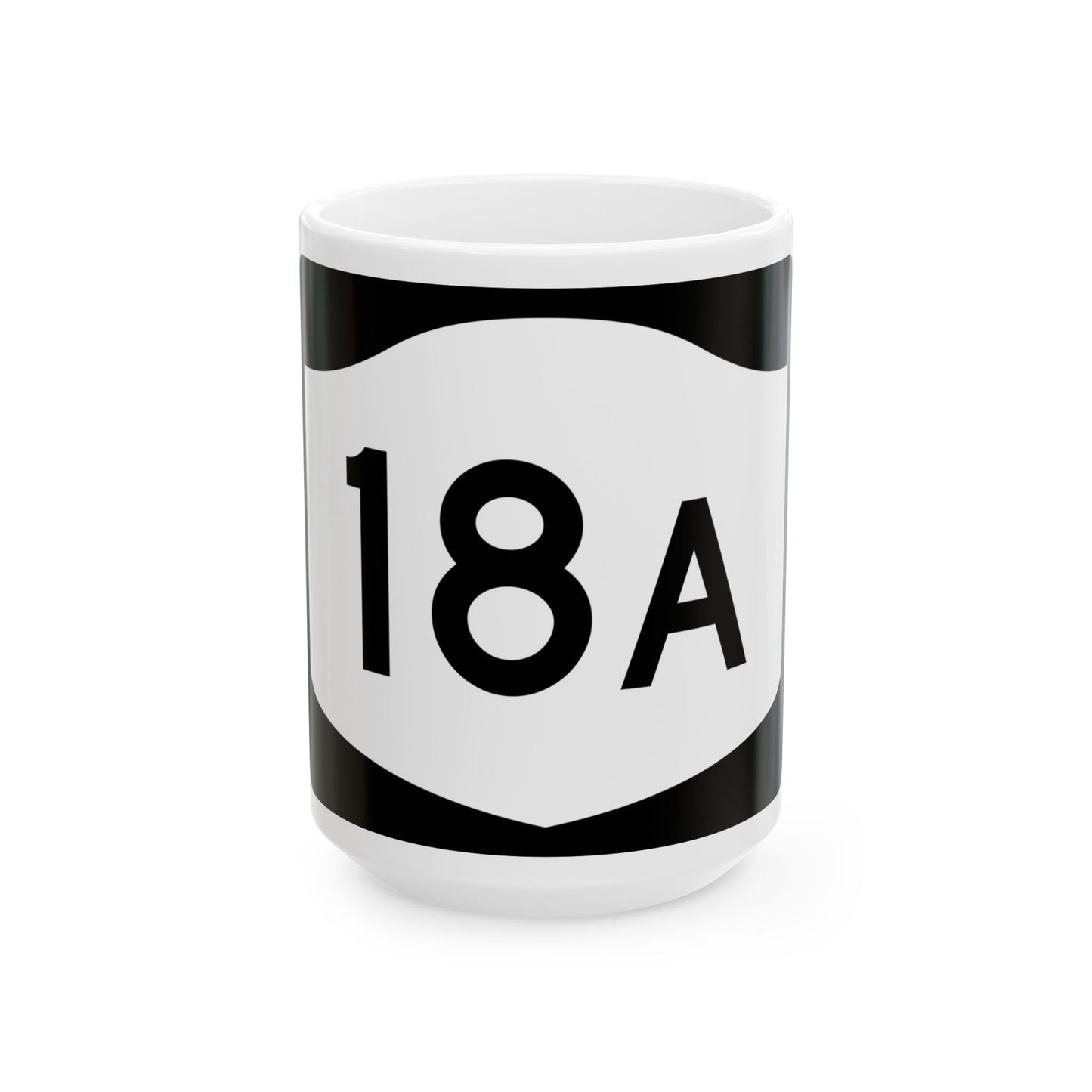 NY-18A (New York) (Road Sign) White Coffee Mug