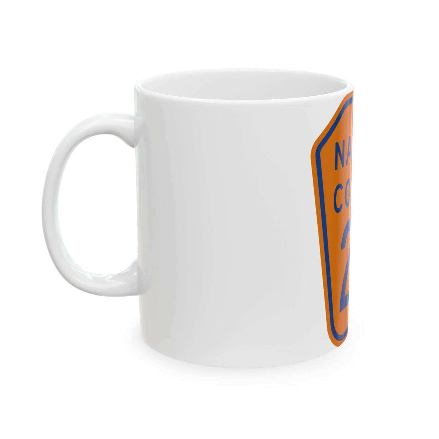 Nassau County 25 NY (New York) (Road Sign) White Coffee Mug
