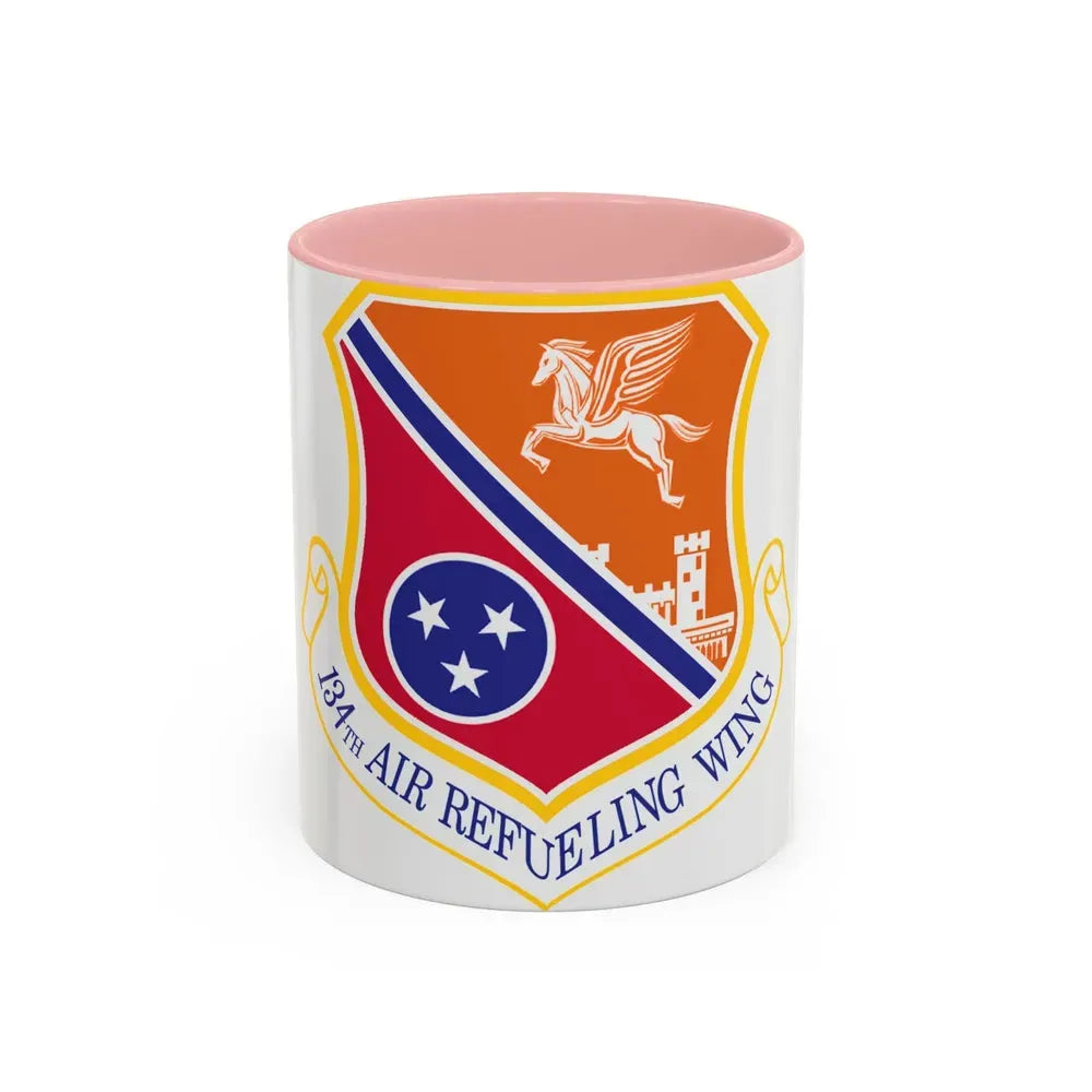 134th Air Refueling Wing (U.S. Air Force) Accent Coffee Mug 11oz Pink - Go Mug Yourself