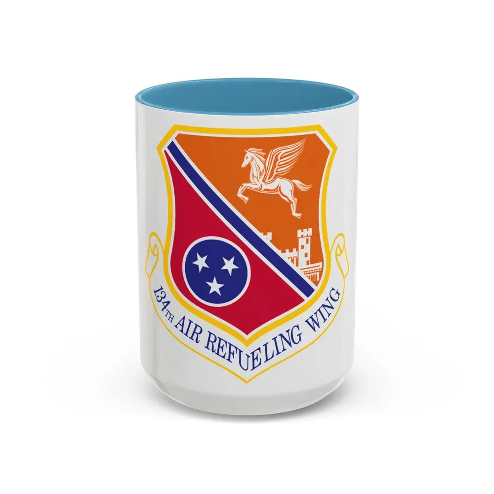 134th Air Refueling Wing (U.S. Air Force) Accent Coffee Mug 15oz Light Blue - Go Mug Yourself