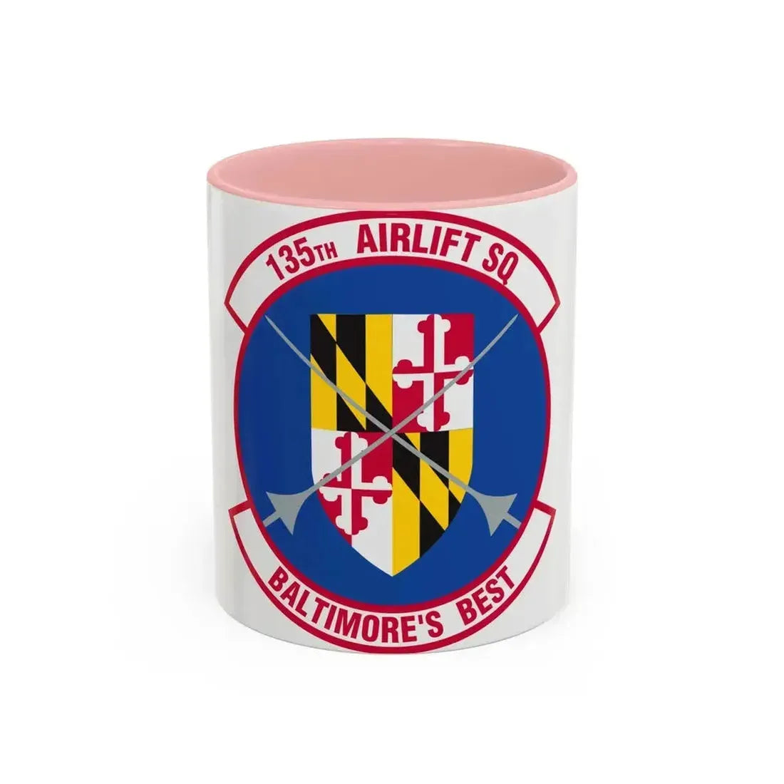 135 Airlift Squadron (U.S. Air Force) Accent Coffee Mug 11oz Pink - Go Mug Yourself