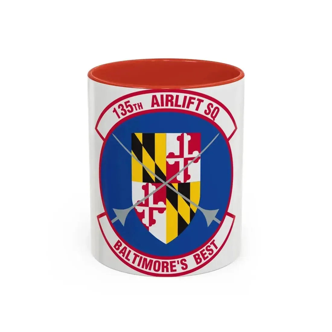 135 Airlift Squadron (U.S. Air Force) Accent Coffee Mug 11oz Red - Go Mug Yourself
