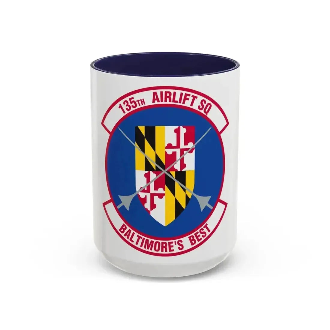 135 Airlift Squadron (U.S. Air Force) Accent Coffee Mug 15oz Navy - Go Mug Yourself