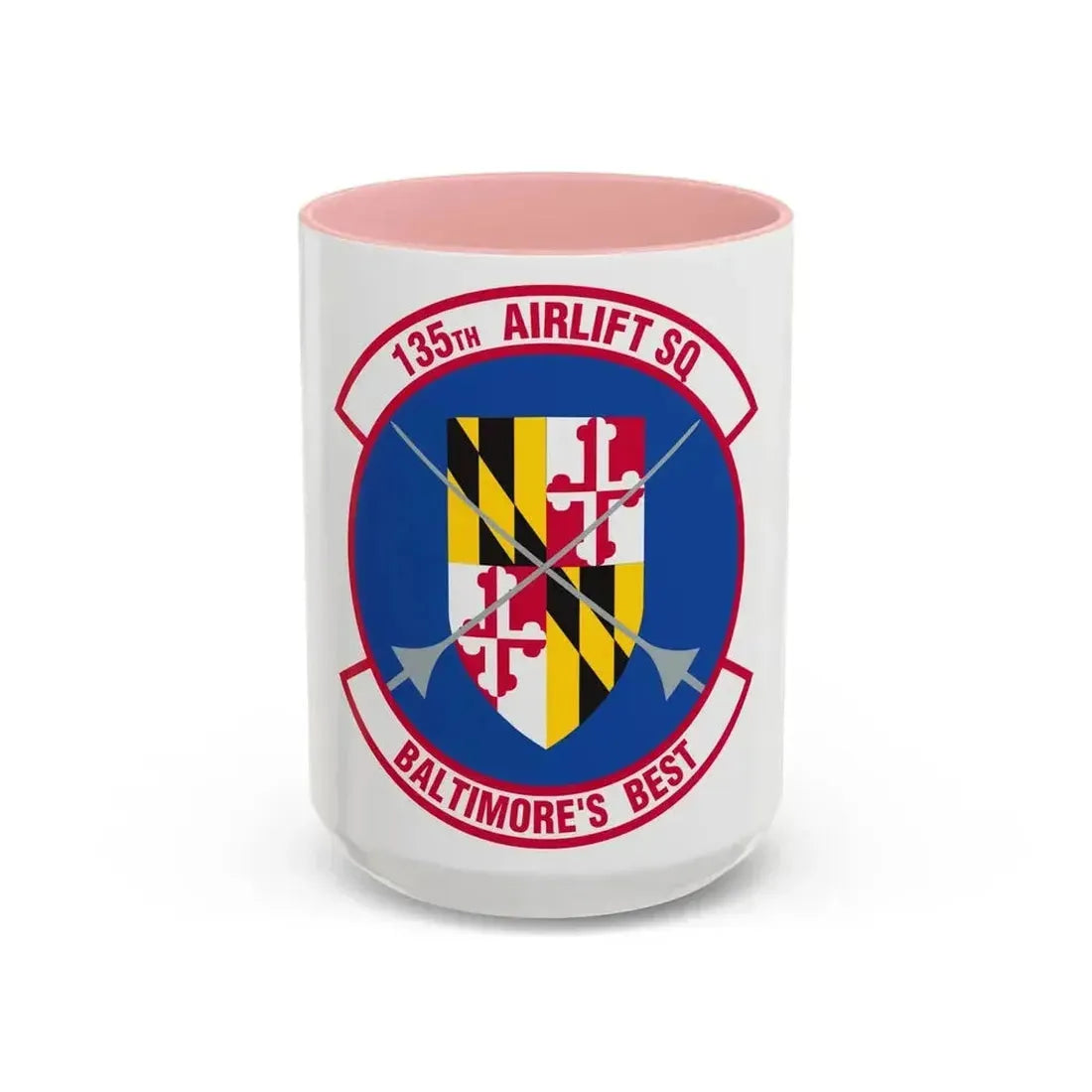 135 Airlift Squadron (U.S. Air Force) Accent Coffee Mug 15oz Pink - Go Mug Yourself
