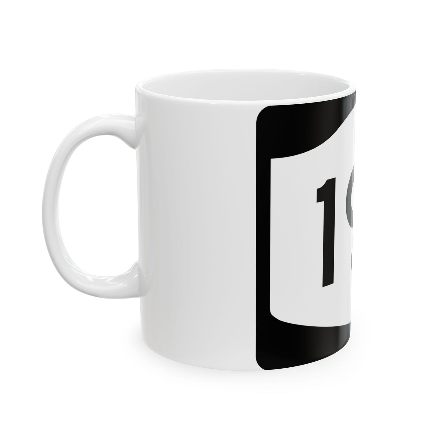 NY-19A (New York) (Road Sign) White Coffee Mug