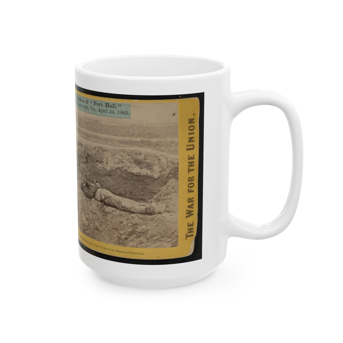 A Dead Rebel Soldier, As He Lay In The Trenches Of Fort Hell (U.S. Civil War) White Coffee Mug
