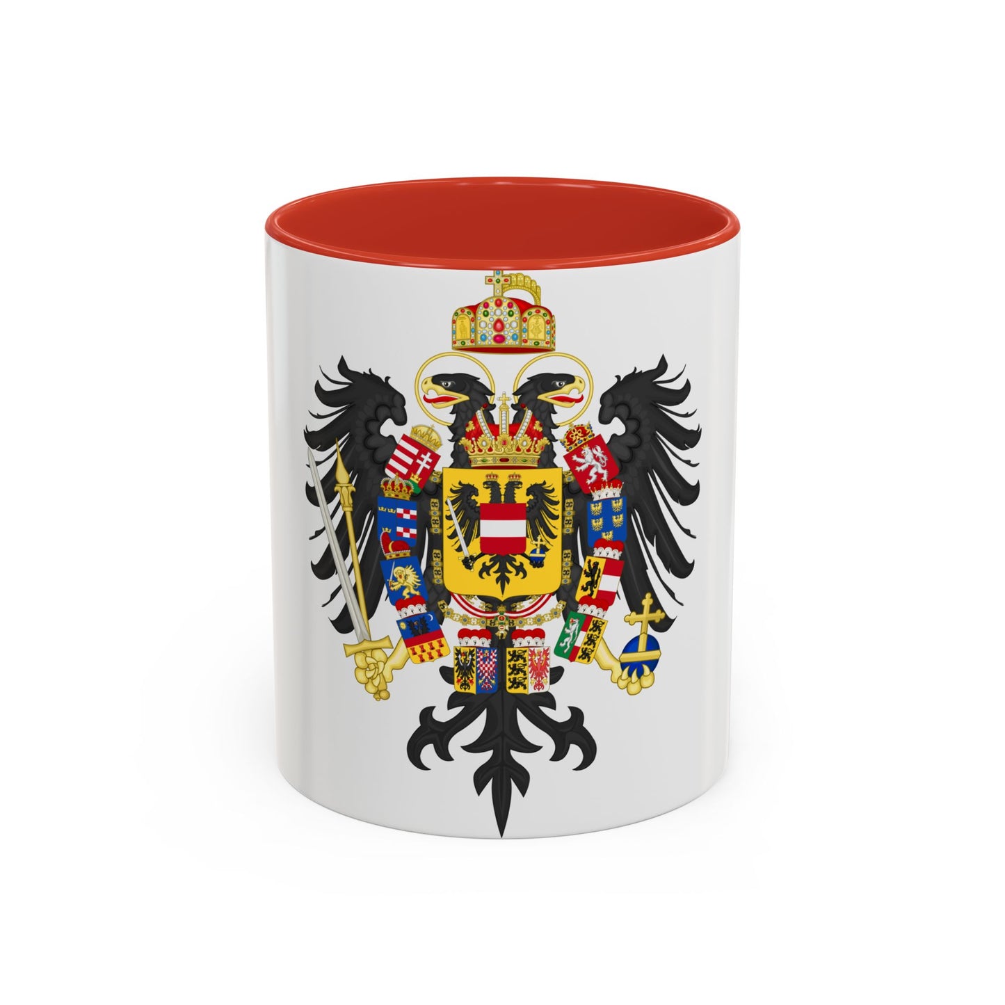 Middle Coat of Arms of Francis II, Holy Roman Emperor (1804-1806) - Accent Coffee Mug