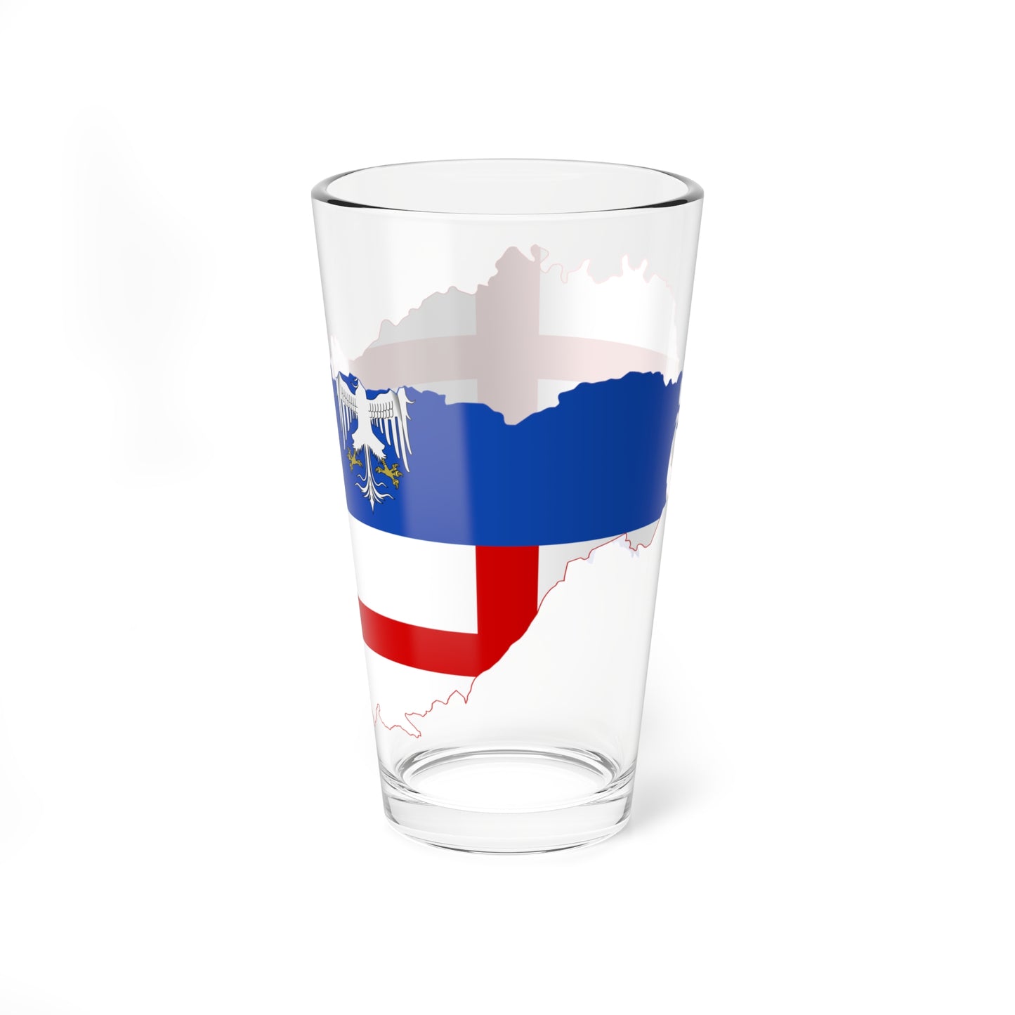 Flag map of Emilia (Italy) Pint Glass 16oz