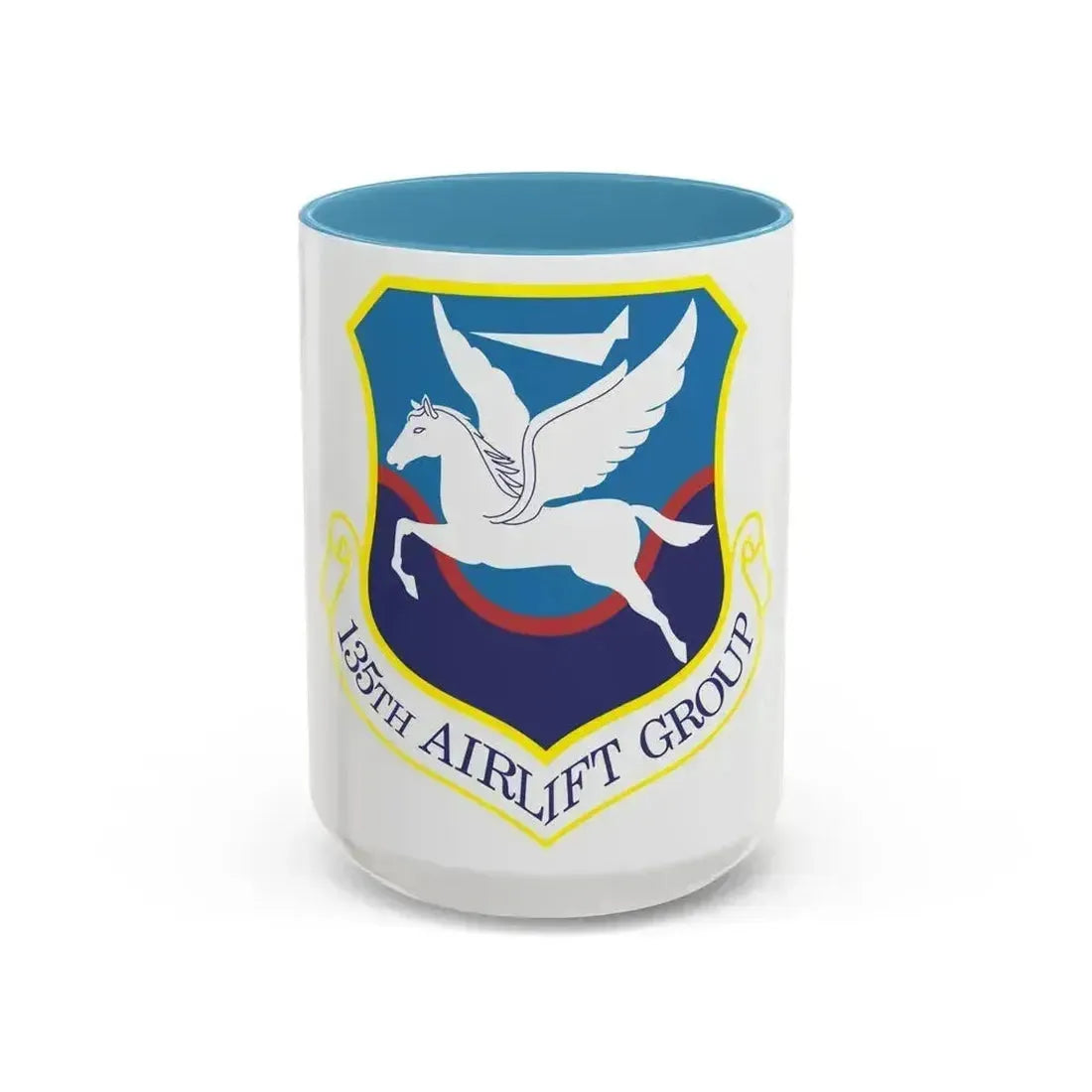 135th Airlift Group (U.S. Air Force) Accent Coffee Mug 15oz Light Blue - Go Mug Yourself