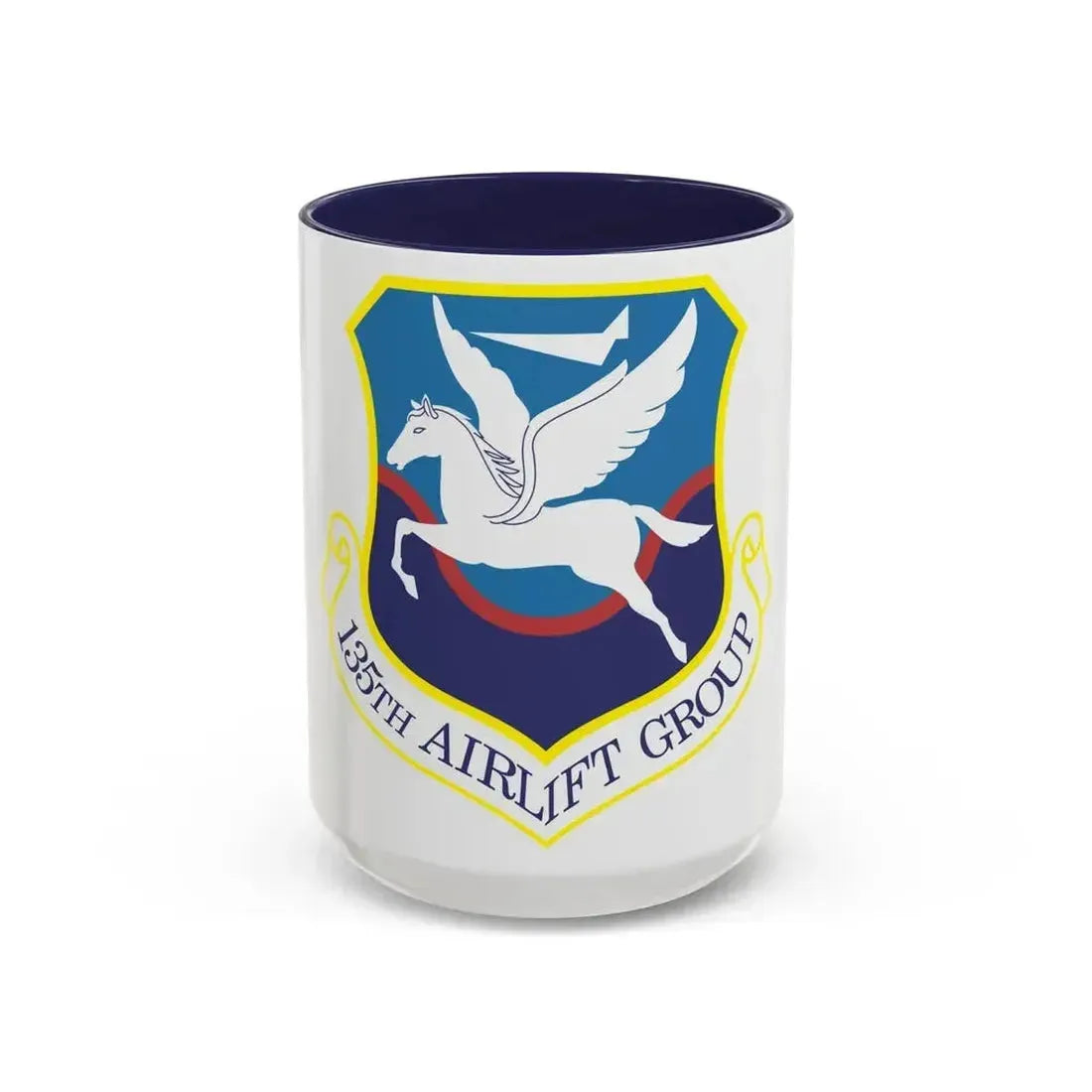 135th Airlift Group (U.S. Air Force) Accent Coffee Mug 15oz Navy - Go Mug Yourself