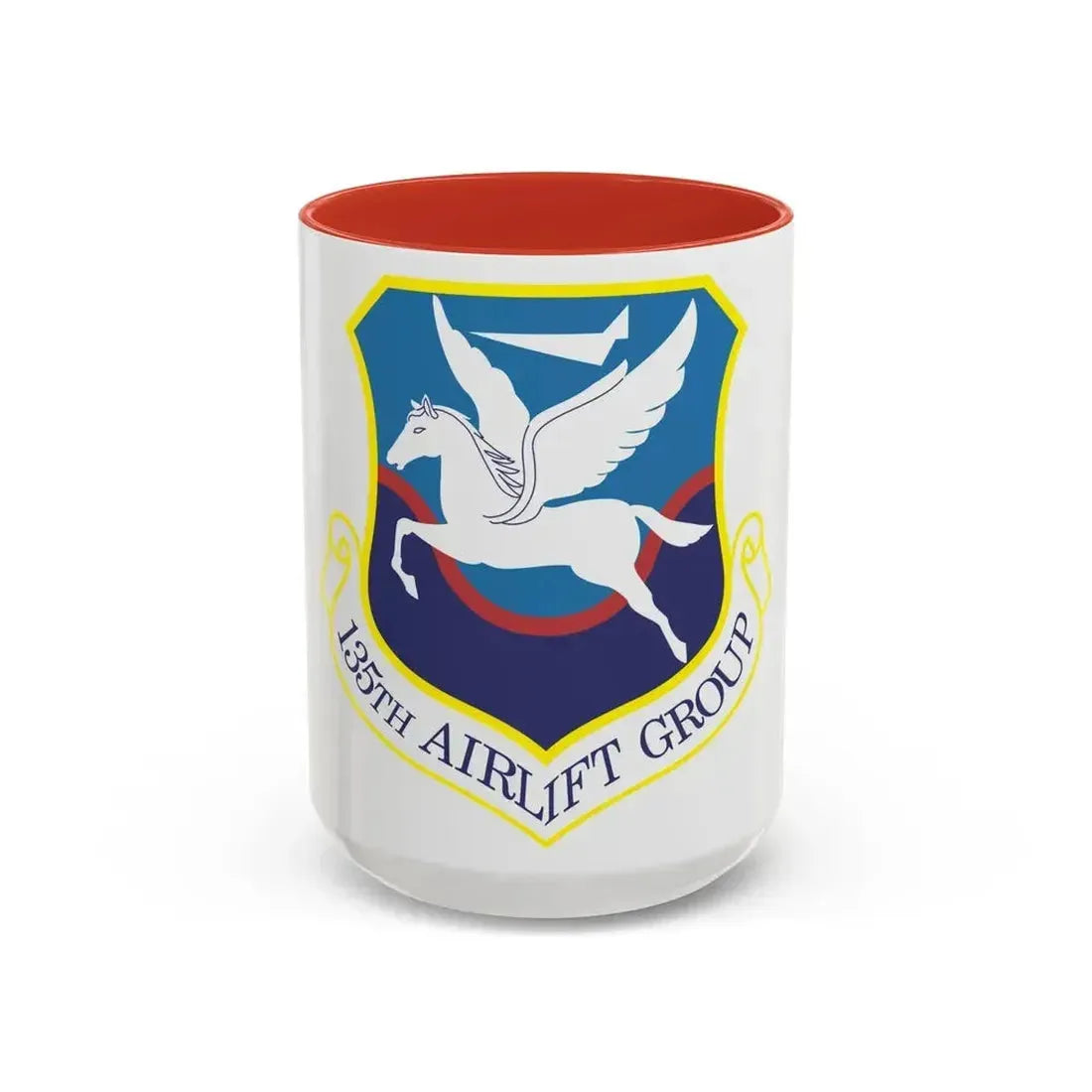135th Airlift Group (U.S. Air Force) Accent Coffee Mug 15oz Red - Go Mug Yourself