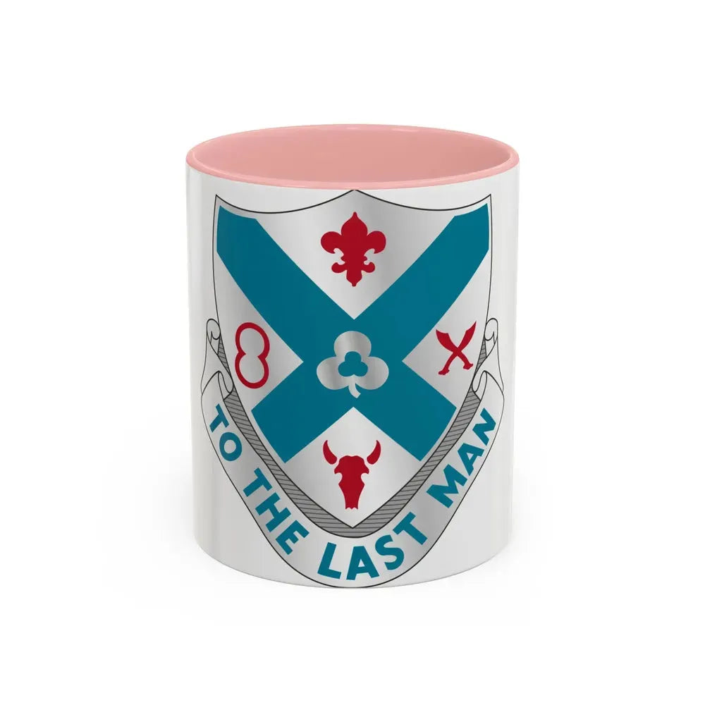 135th Infantry Regiment (U.S. Army) Accent Coffee Mug 11oz Pink - Go Mug Yourself