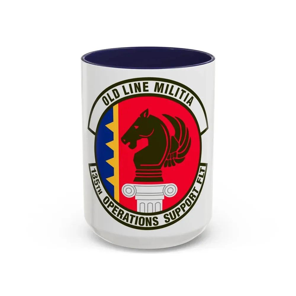 135th Operations Support Flight (U.S. Air Force) Accent Coffee Mug 15oz Navy - Go Mug Yourself