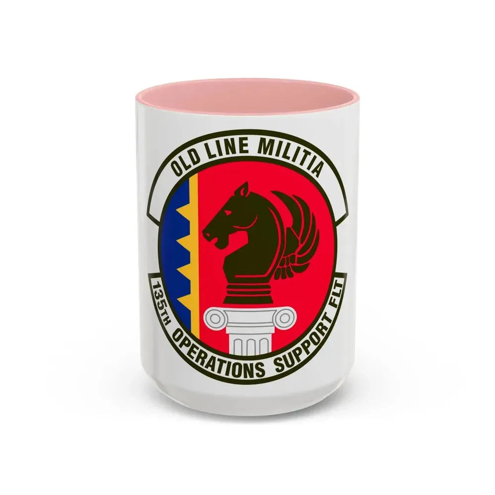 135th Operations Support Flight (U.S. Air Force) Accent Coffee Mug 15oz Pink - Go Mug Yourself