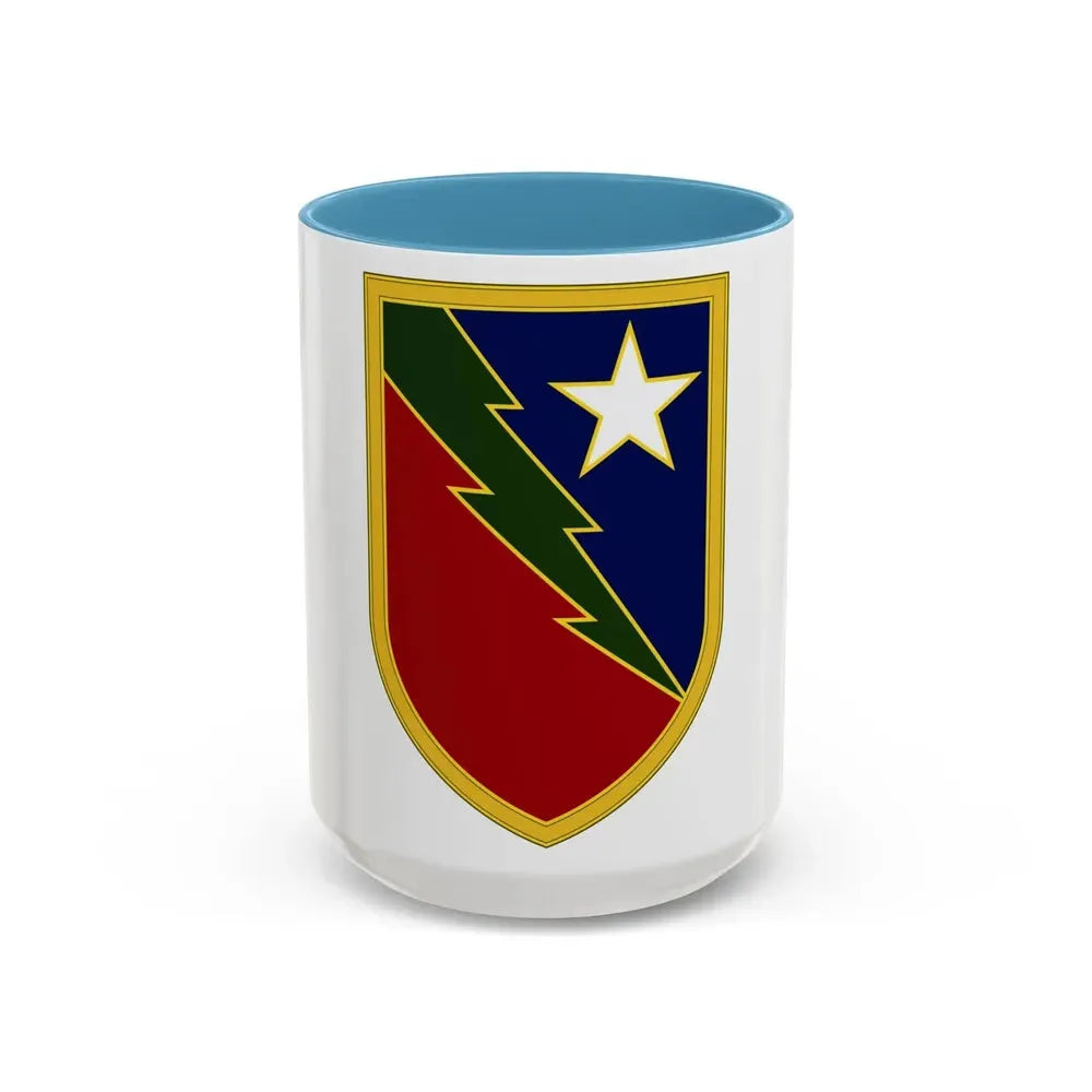 136 Maneuver Enhancement Brigade 3 (U.S. Army) Accent Coffee Mug 15oz Light Blue - Go Mug Yourself