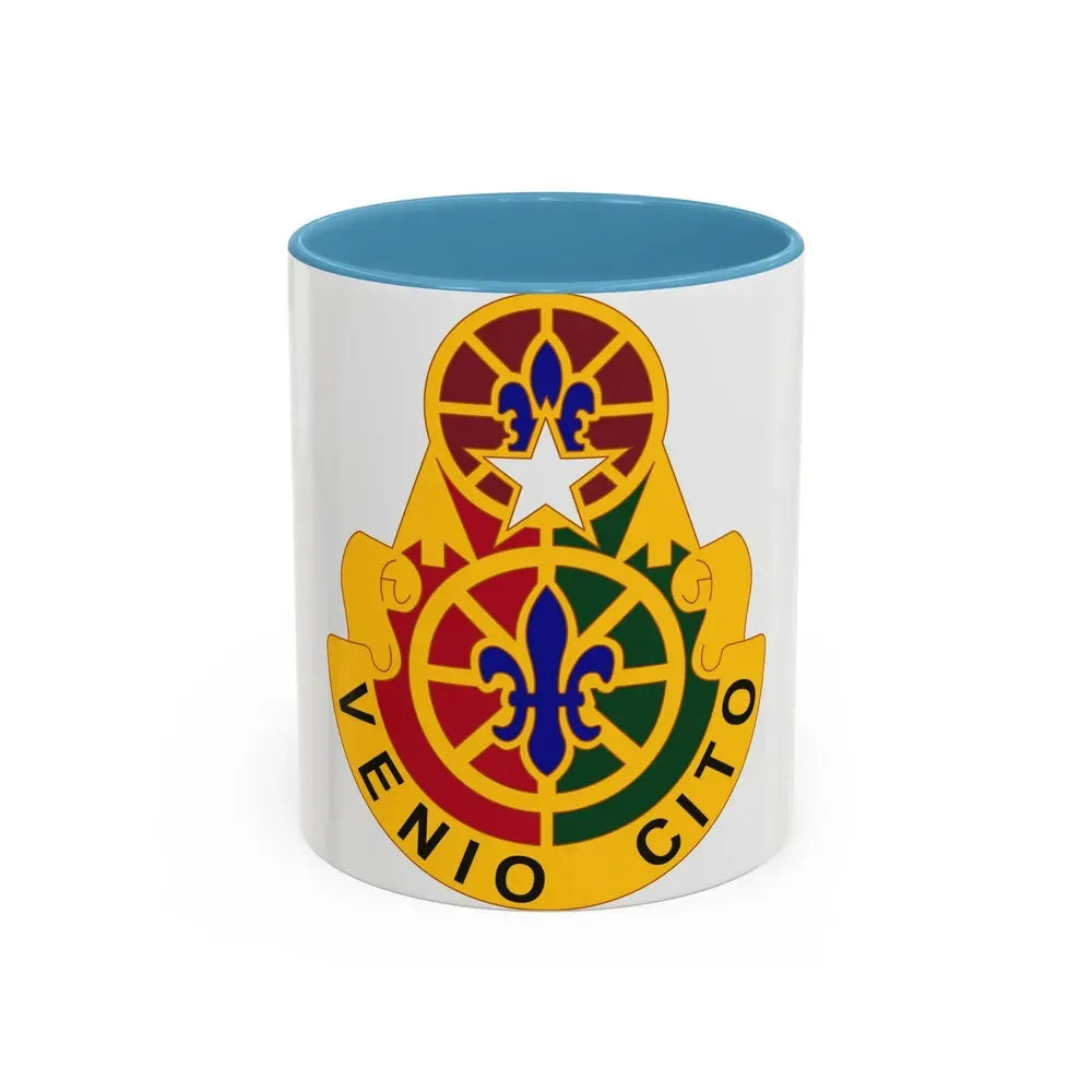 136 Maneuver Enhancement Brigade (U.S. Army) Accent Coffee Mug 11oz Light Blue - Go Mug Yourself