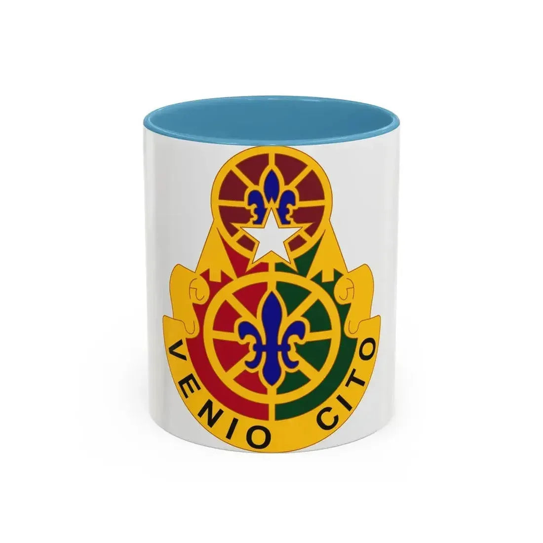 136 Maneuver Enhancement Brigade (U.S. Army) Accent Coffee Mug 11oz Light Blue - Go Mug Yourself