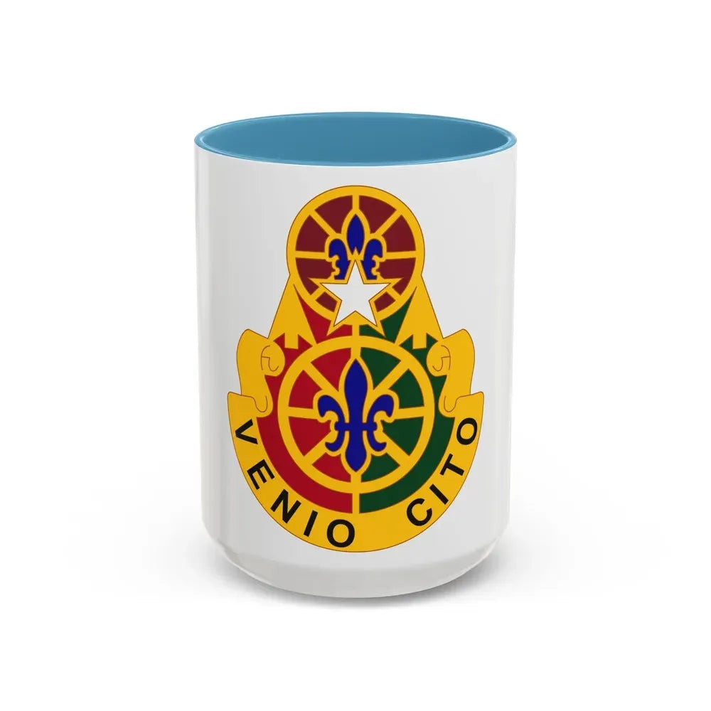 136 Maneuver Enhancement Brigade (U.S. Army) Accent Coffee Mug 15oz Light Blue - Go Mug Yourself