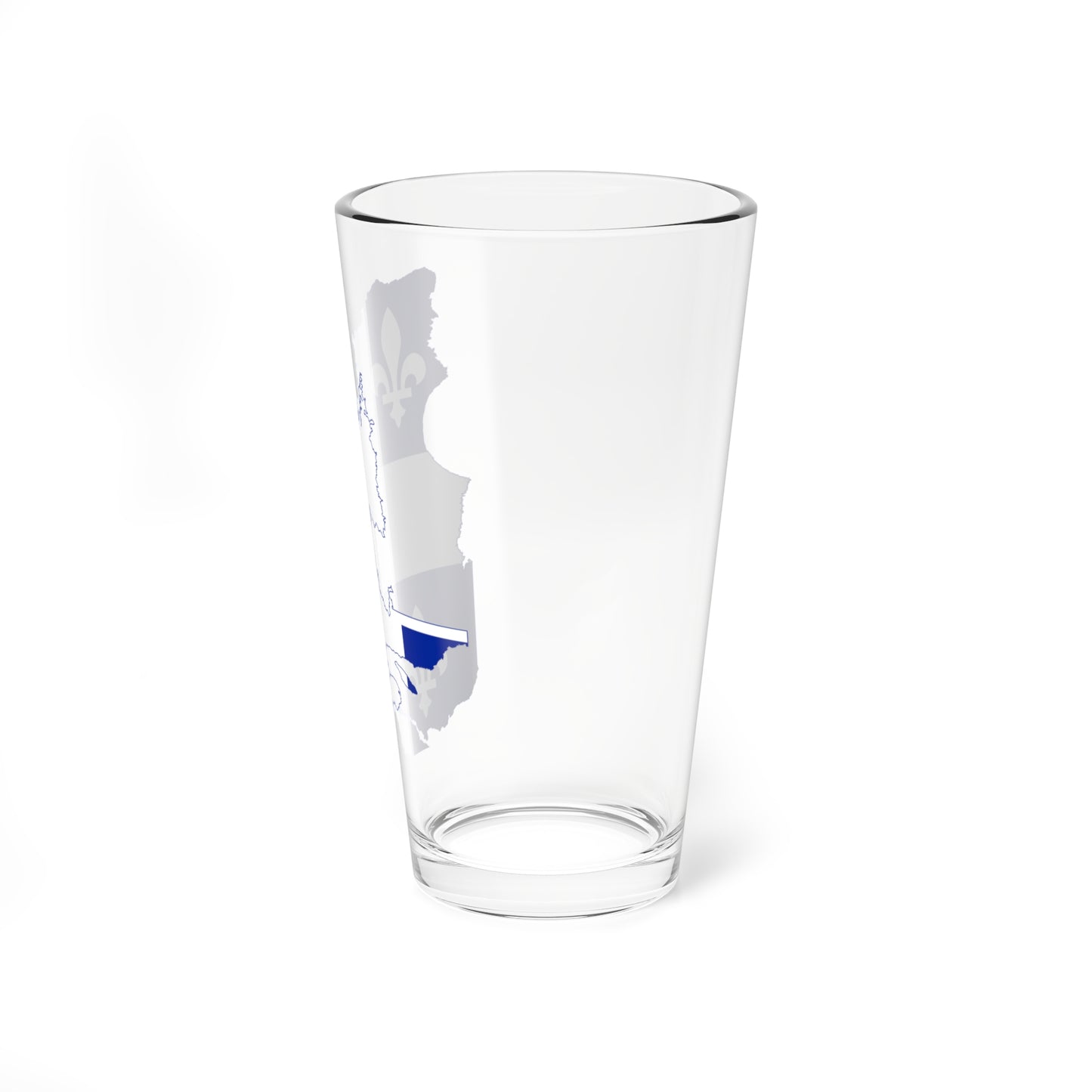Flag-map of Quebec (Canada) Pint Glass 16oz