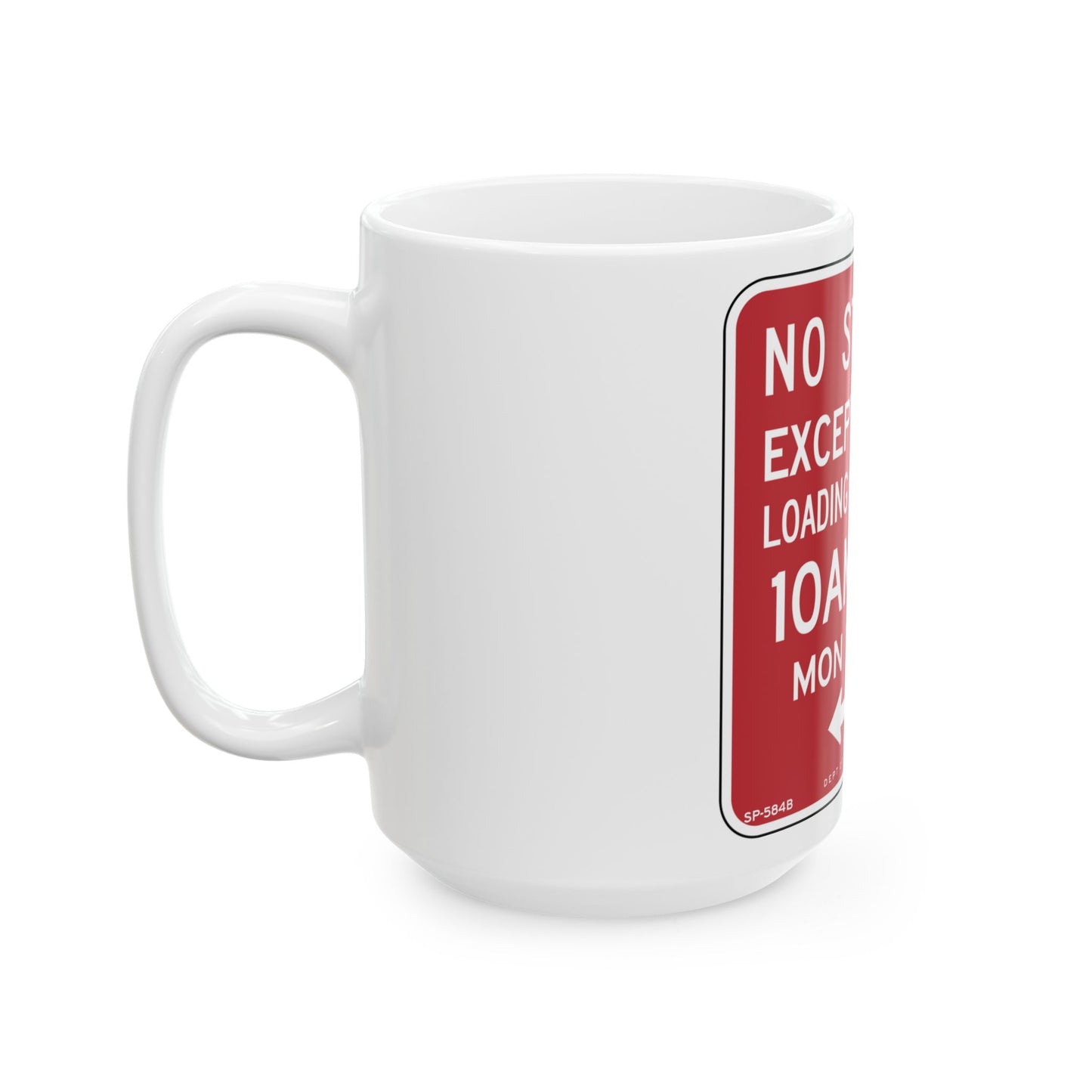 NYCDOT SP-584B (New York) (Road Sign) White Coffee Mug