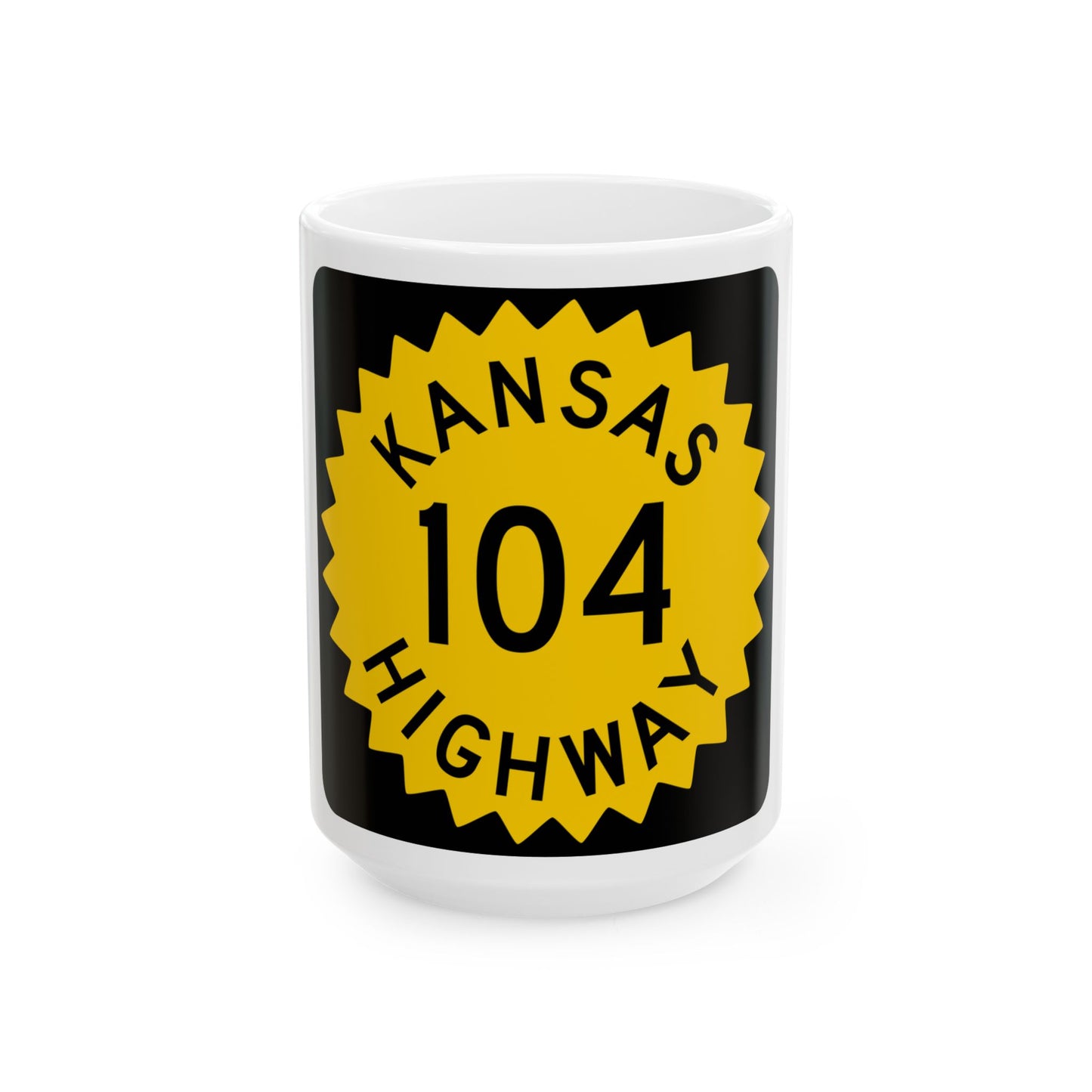 K-104 1948 (Kansas) (Road Sign) White Coffee Mug