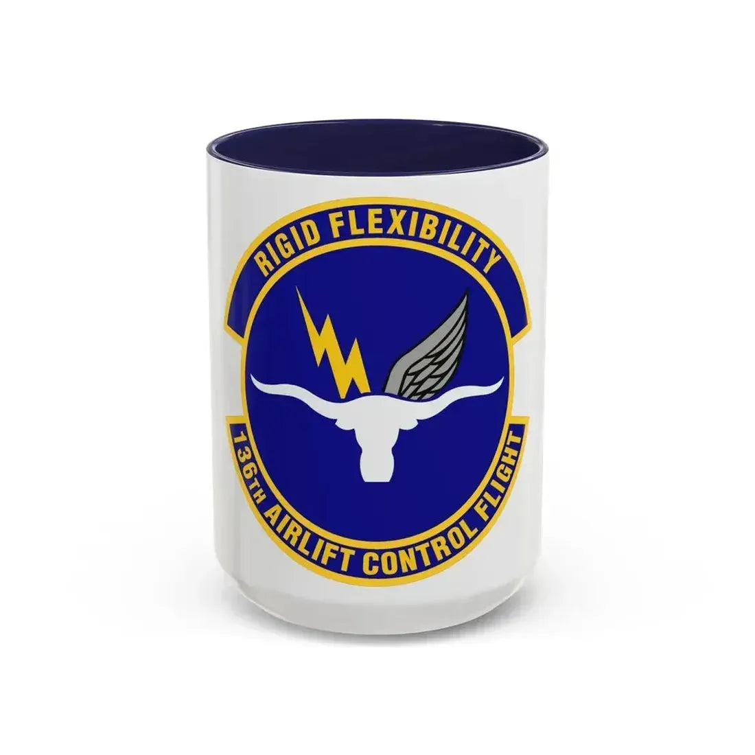 136th Airlift Control Flight (U.S. Air Force) Accent Coffee Mug 15oz Navy - Go Mug Yourself