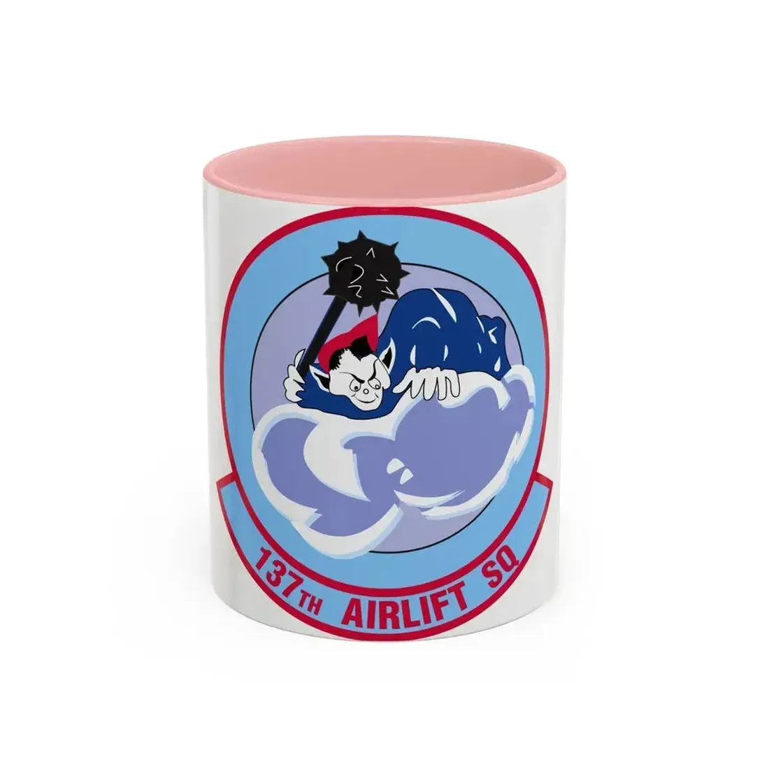 137 Airlift Squadron (U.S. Air Force) Accent Coffee Mug 11oz Pink - Go Mug Yourself