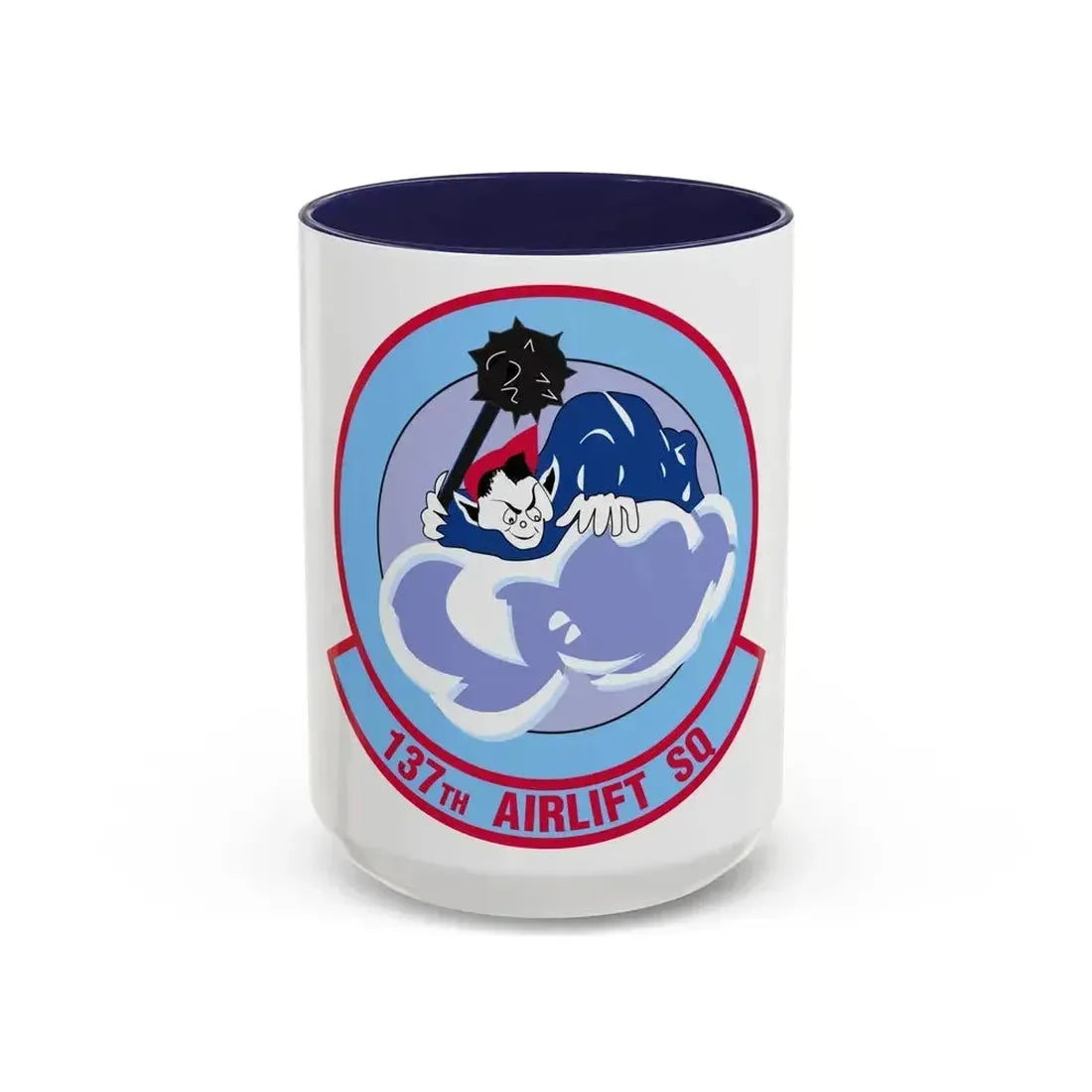 137 Airlift Squadron (U.S. Air Force) Accent Coffee Mug 15oz Navy - Go Mug Yourself