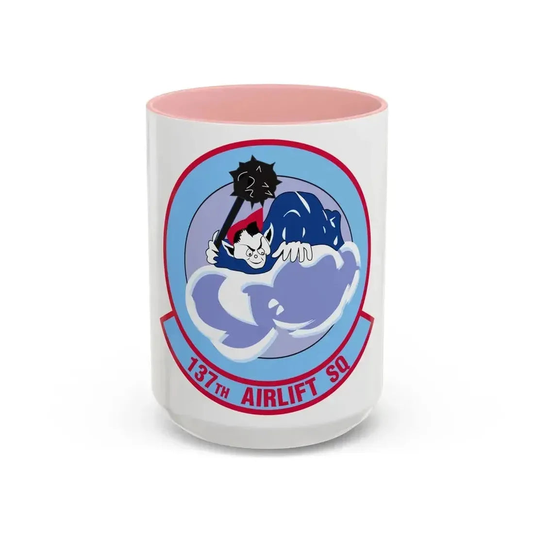 137 Airlift Squadron (U.S. Air Force) Accent Coffee Mug 15oz Pink - Go Mug Yourself