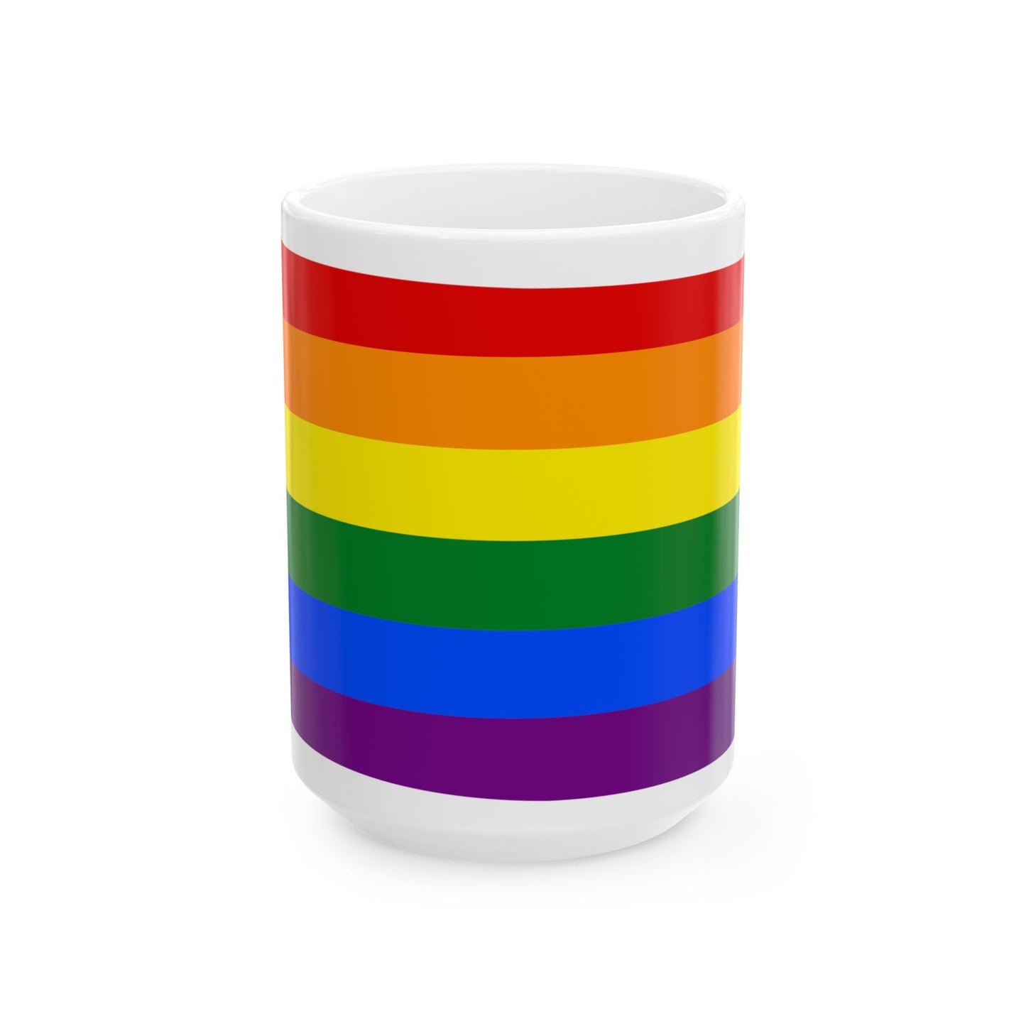 LGBT flag map of Kansas (United States) White Coffee Mug