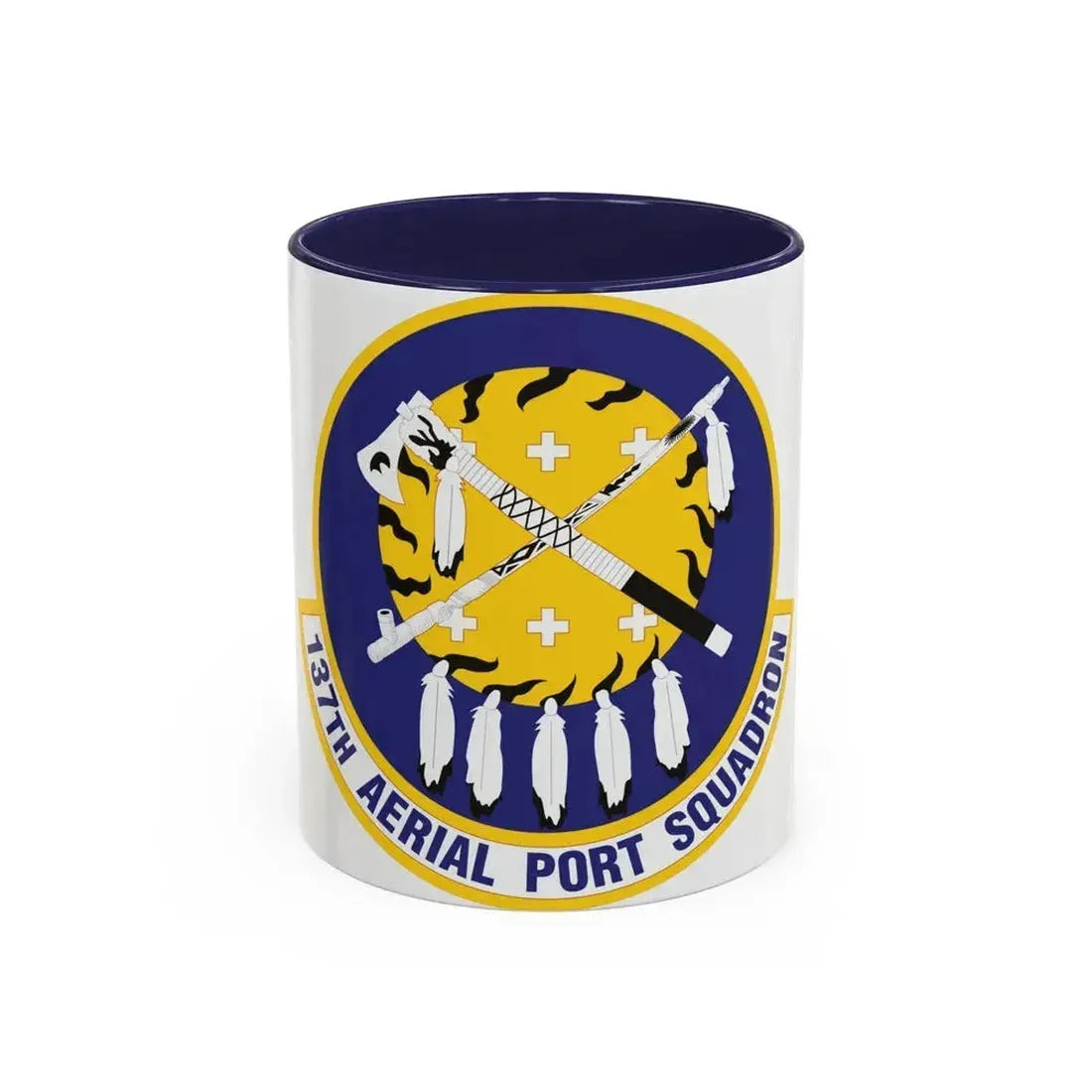 137th Aerial Port Squadron (U.S. Air Force) Accent Coffee Mug 11oz Navy - Go Mug Yourself