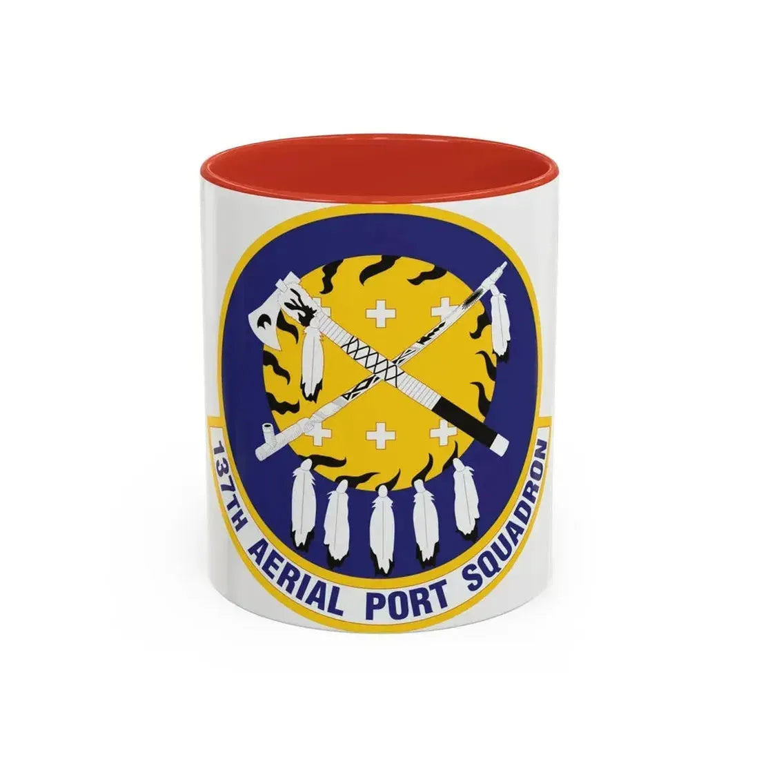 137th Aerial Port Squadron (U.S. Air Force) Accent Coffee Mug 11oz Red - Go Mug Yourself