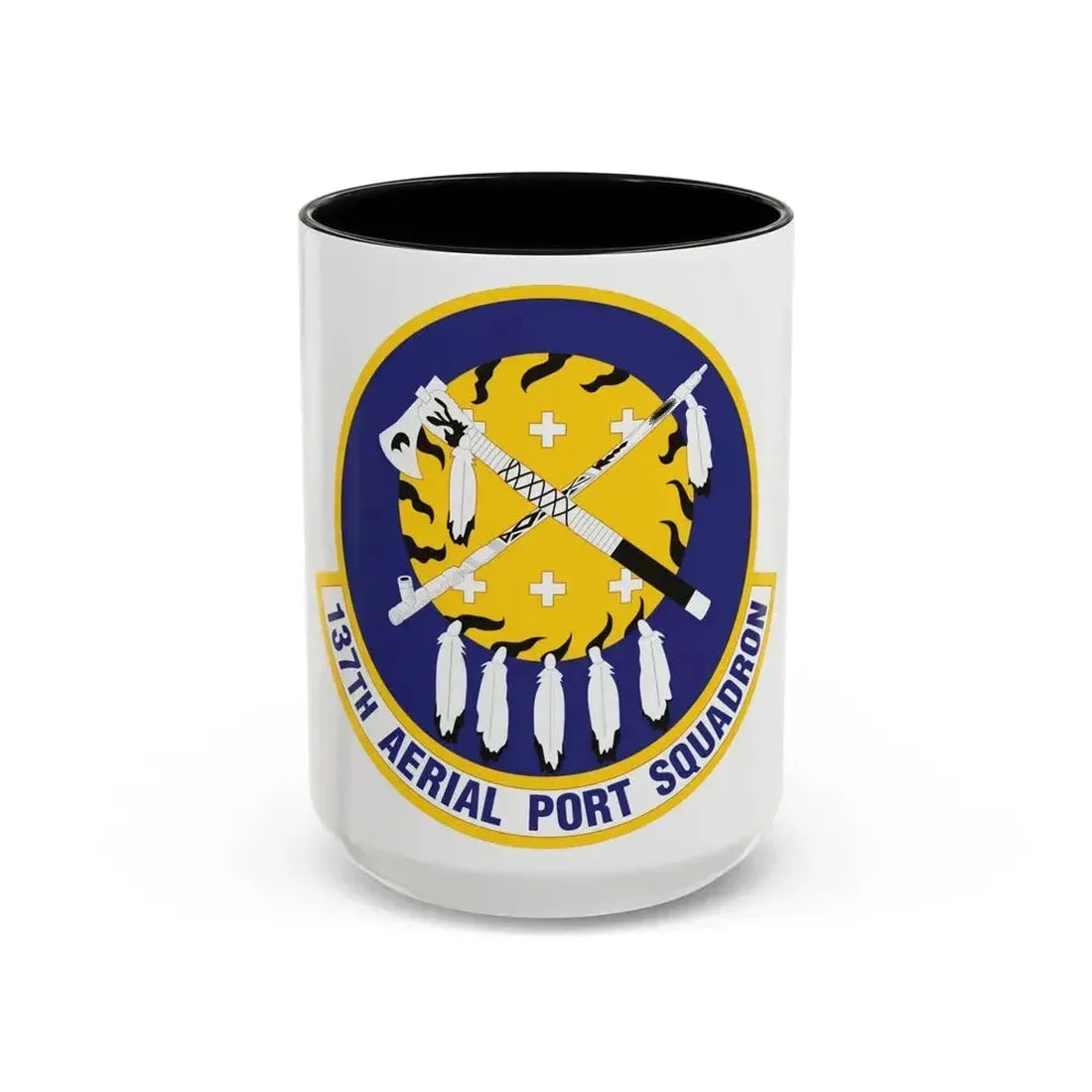 137th Aerial Port Squadron (U.S. Air Force) Accent Coffee Mug 15oz Black - Go Mug Yourself