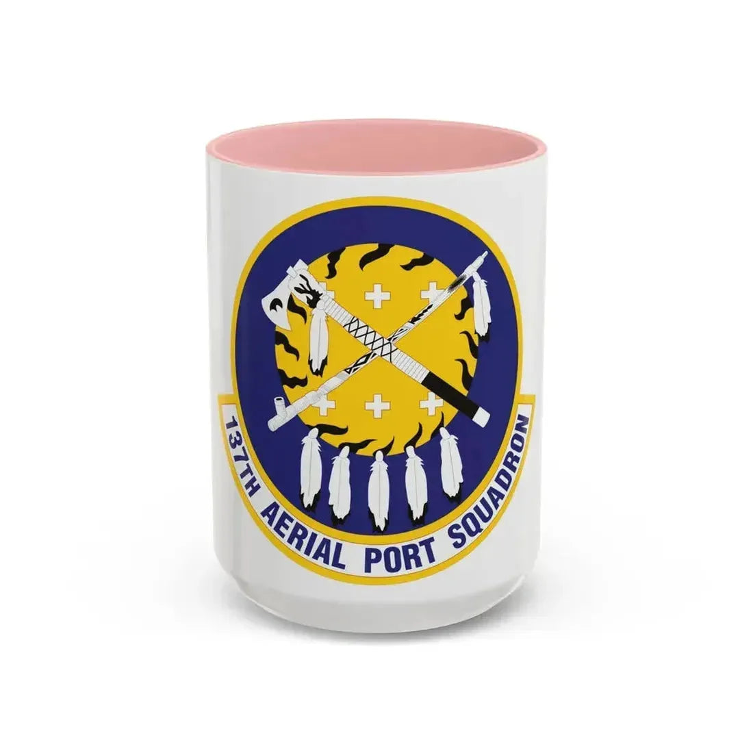 137th Aerial Port Squadron (U.S. Air Force) Accent Coffee Mug 15oz Pink - Go Mug Yourself