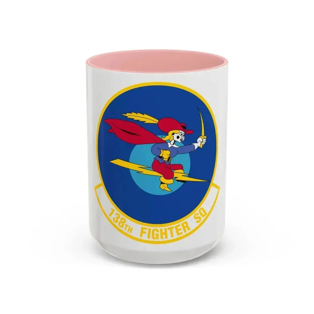 138 Fighter Squadron (U.S. Air Force) Accent Coffee Mug 15oz Pink - Go Mug Yourself
