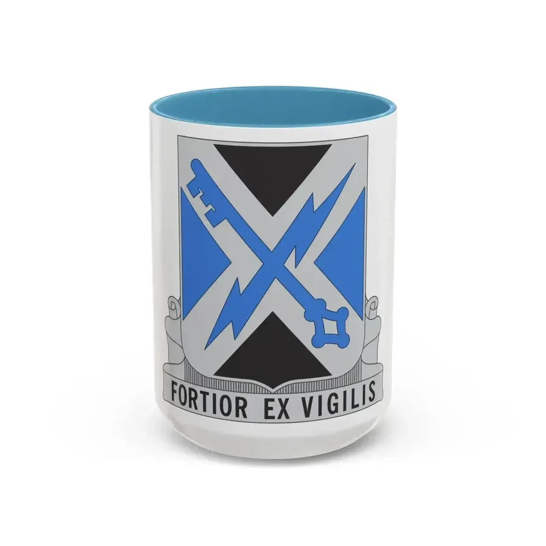 138 Military Intelligence Battalion (U.S. Army) Accent Coffee Mug 15oz Light Blue - Go Mug Yourself