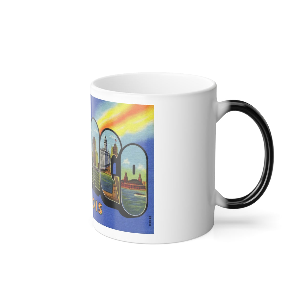 Greetings from Chicago Illinois (Greeting Postcards) Color Changing Mug 11oz