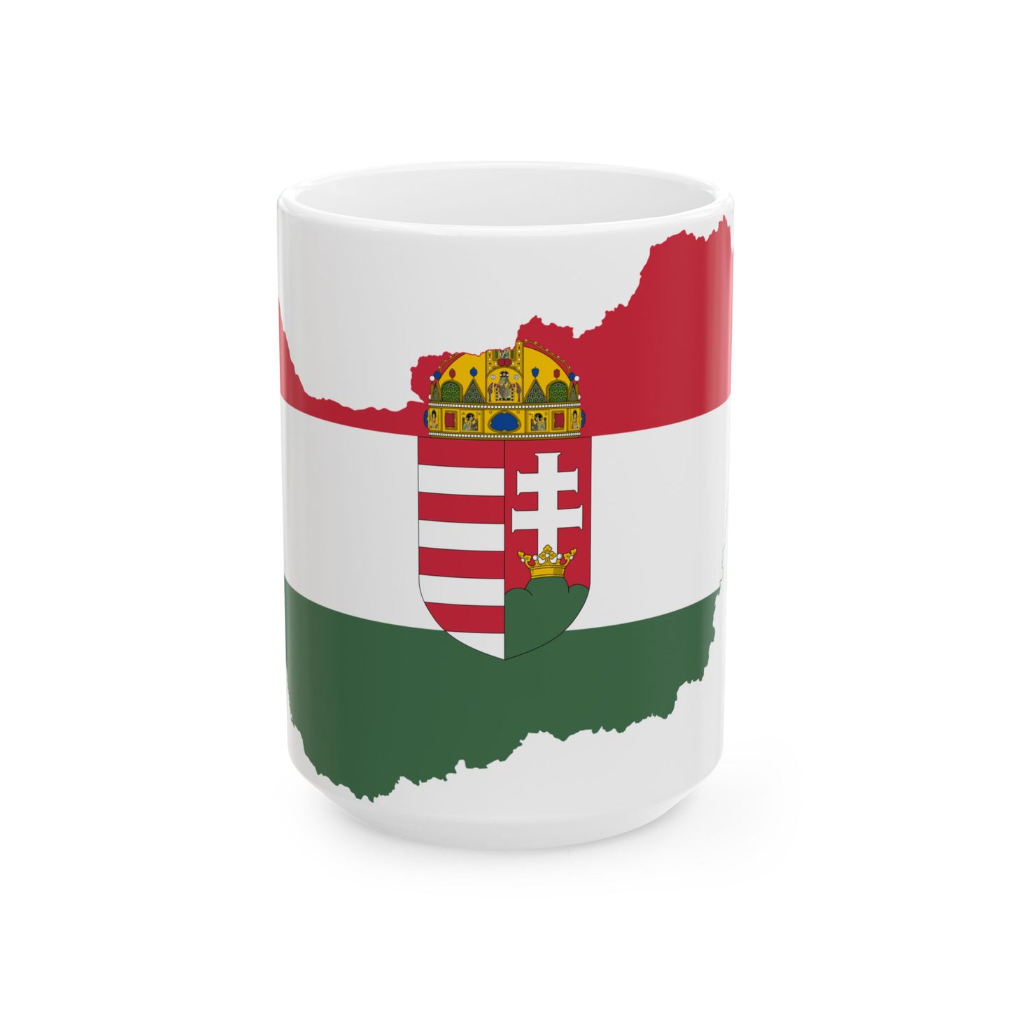 Flag-map of Hungary 1921 (Hungary) White Coffee Mug