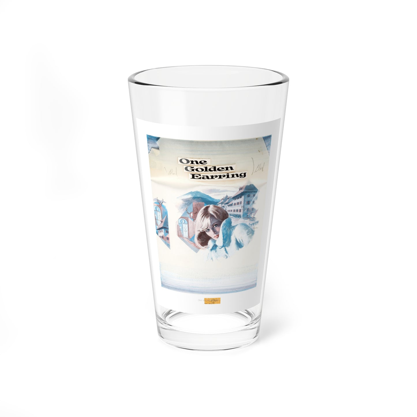 One Golden Earring by Ann Boyle (Avalon Books, 1974) - Pint Glass 16oz