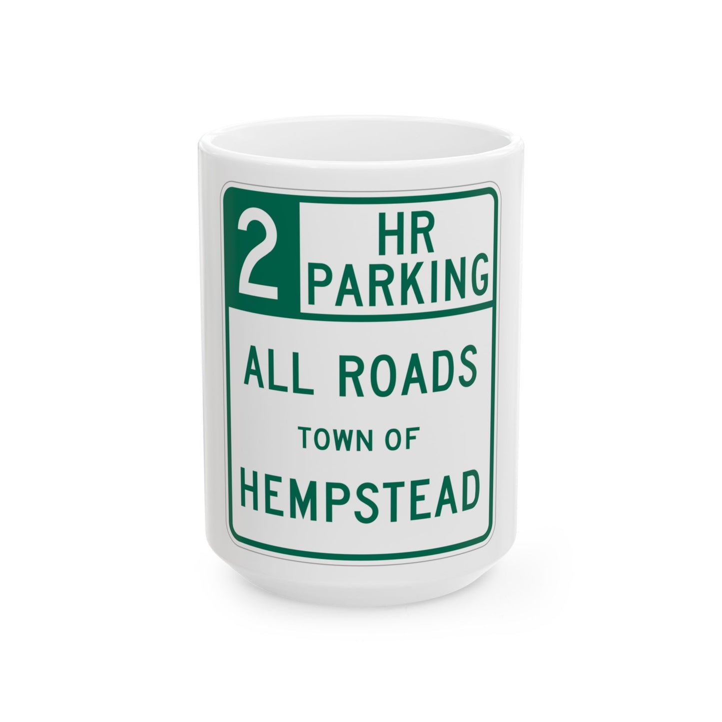 NYSDOT NYP2-8 (New York) (Road Sign) White Coffee Mug