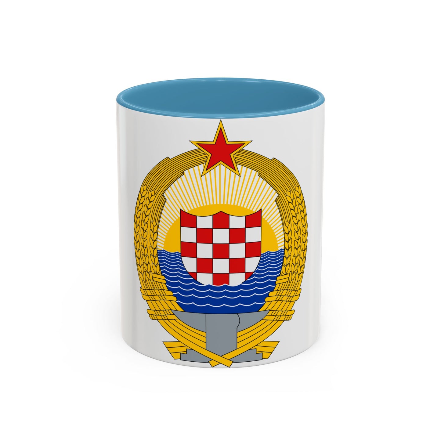Coat of Arms of the Socialist Republic of Croatia - Accent Coffee Mug