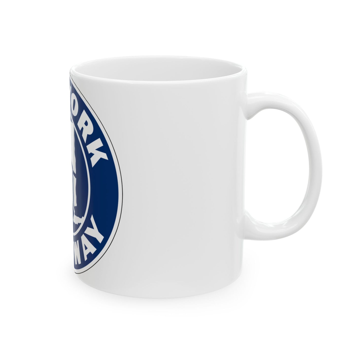 NYS Thruway Sign (New York) (Road Sign) White Coffee Mug