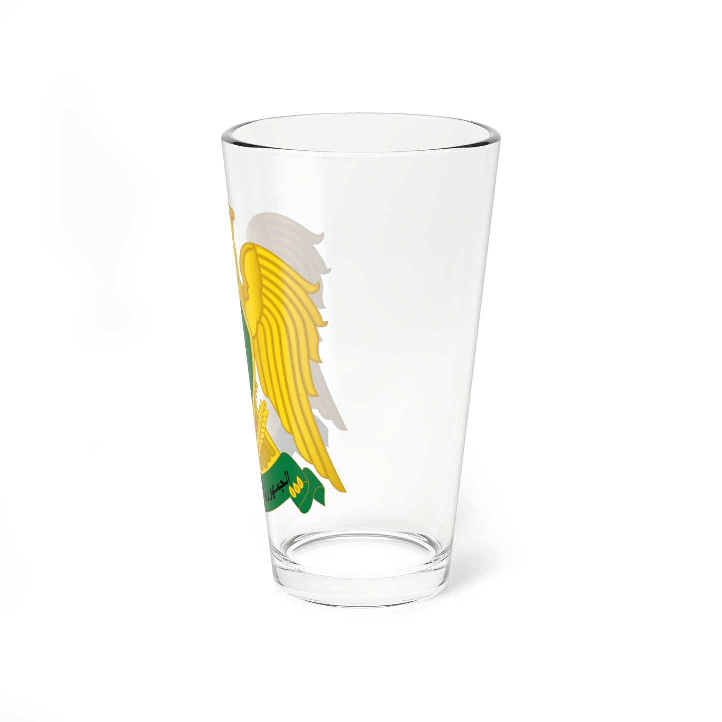 Emblem of Syria 2024-2025 variation golden (Syria) (Coat of Arms) Pint Glass 16oz