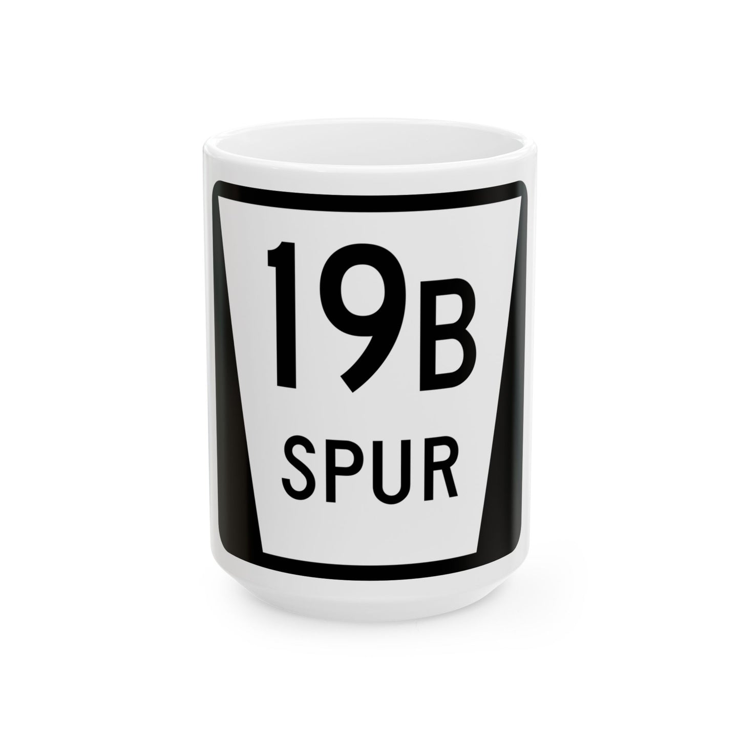 N SPUR 19B (Nebraska) (Road Sign) White Coffee Mug